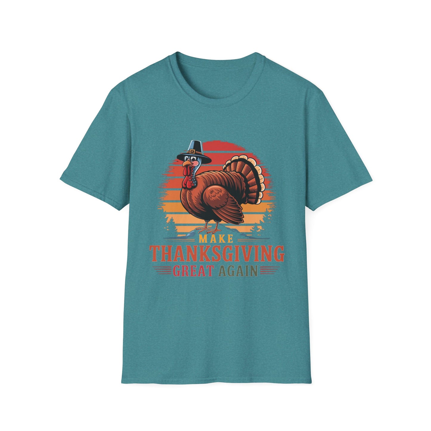 Make Thanksgiving Great Again – Pilgrim Turkey Edition Short Sleeve Tee