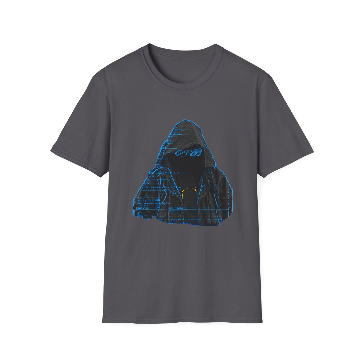 Blueprint Ghost – Hacker Schematic Portrait