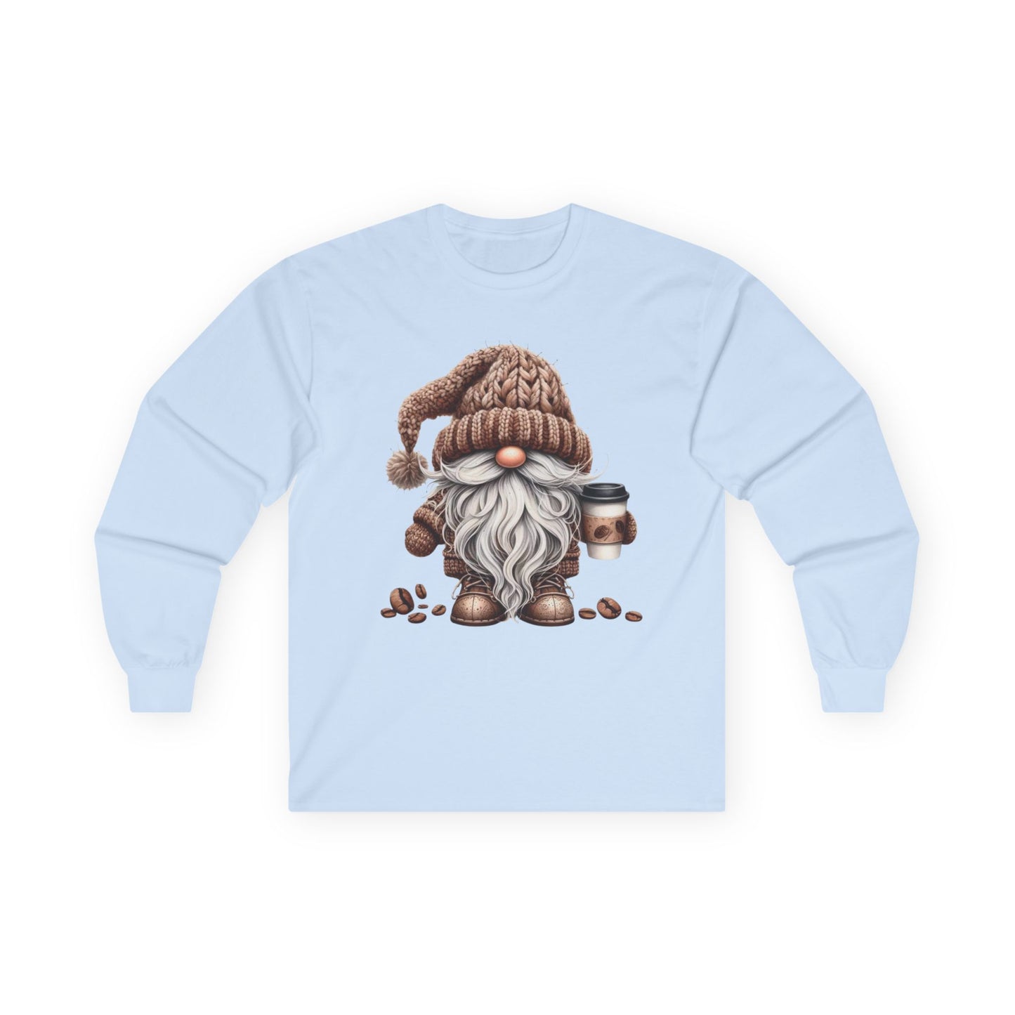 “Coffee Gnome” Long Sleeve Tee – Brewed & Bearded Edition
