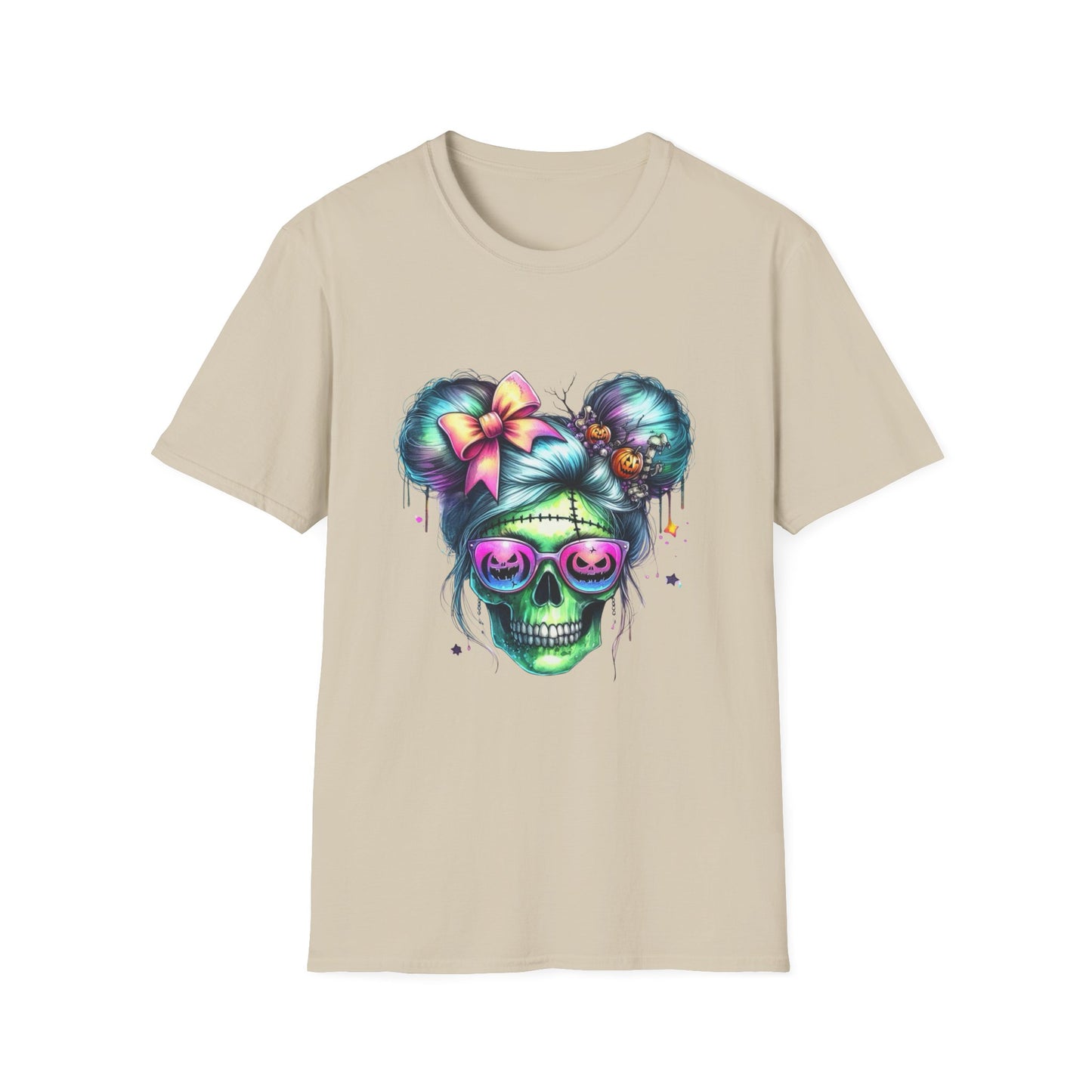 Skull and Swagger Halloween T-Shirt, Spooky Trickster Tee, Sugar Skull Costume Shirt, Halloween Party Top, Woman Skull Power