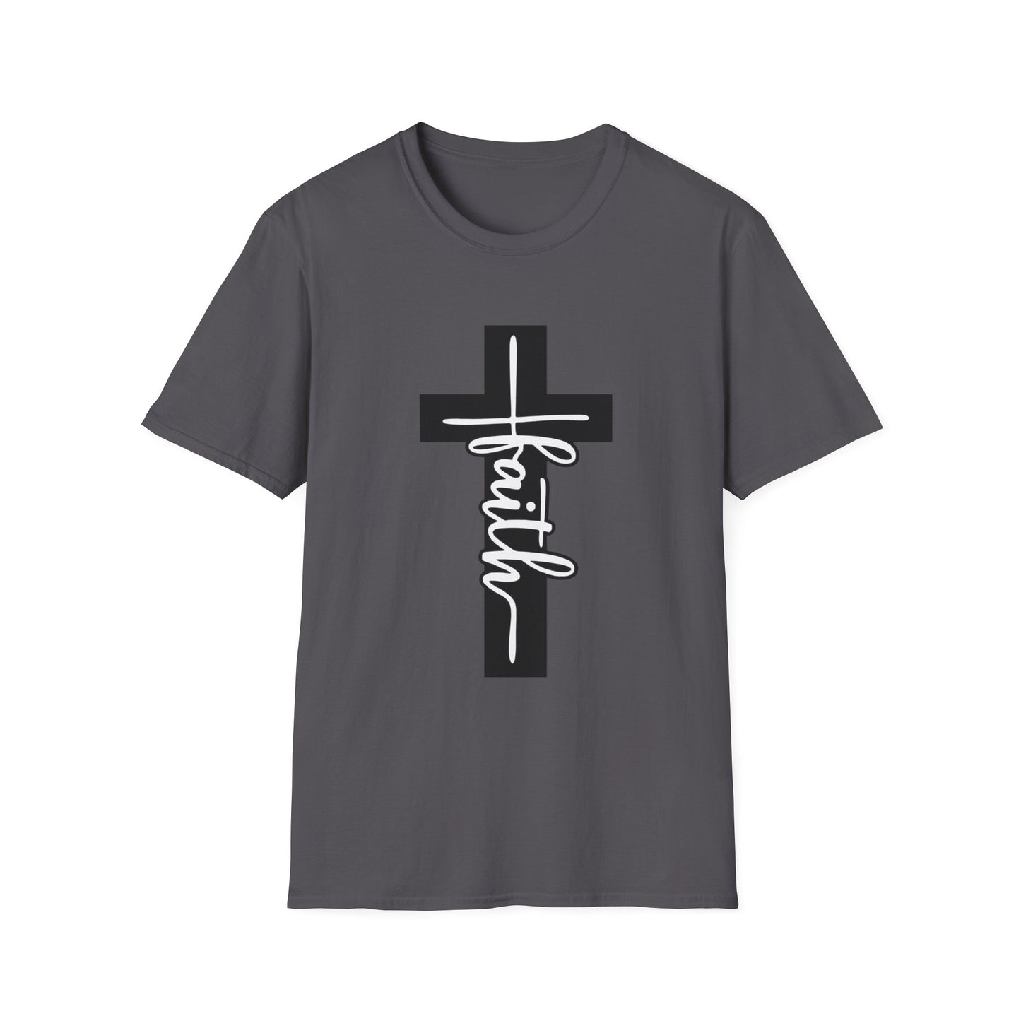 Faith Tee – Vertical Cross Script Edition