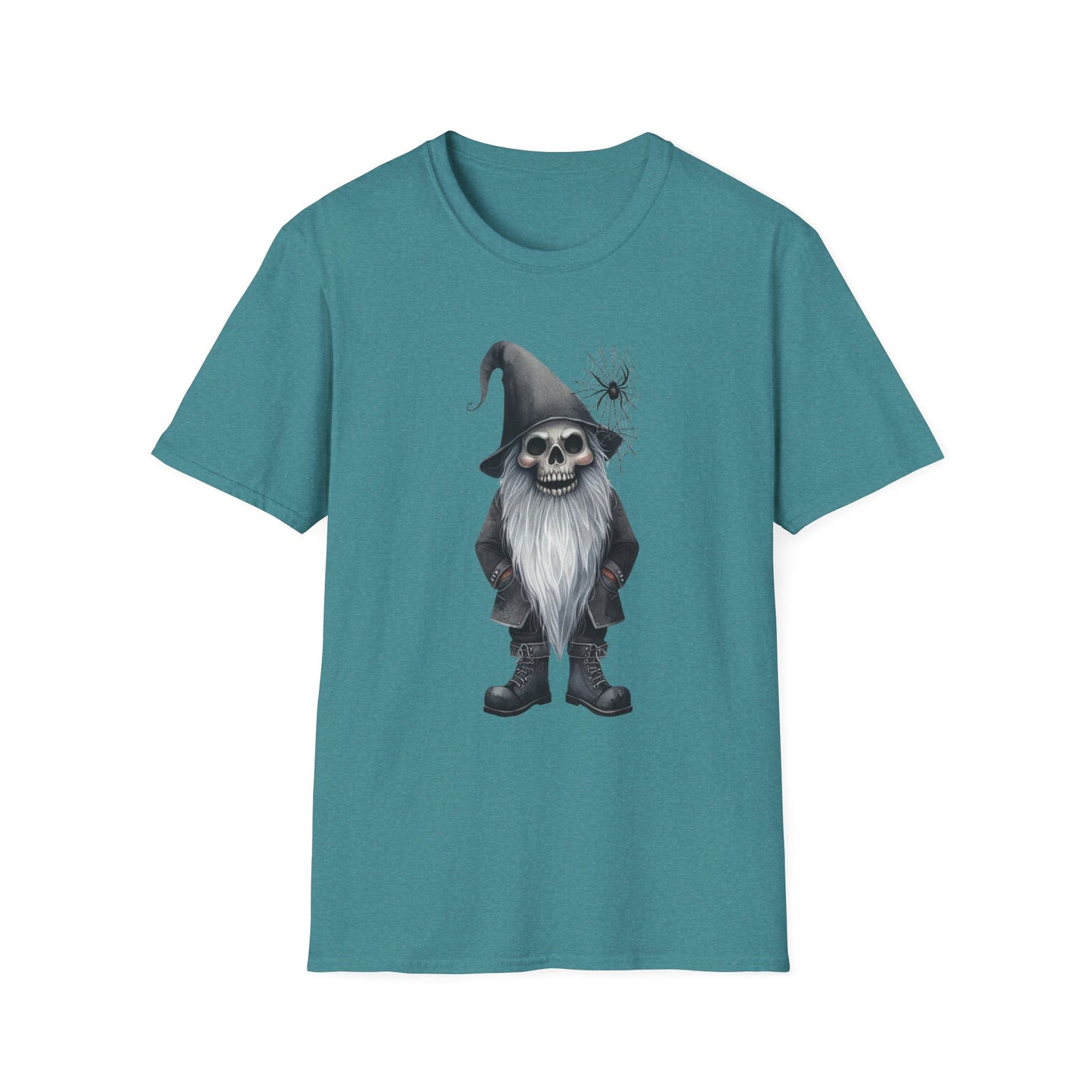 “Grim Gnome” Tee – Webbed Beard & Skull Grin Edition