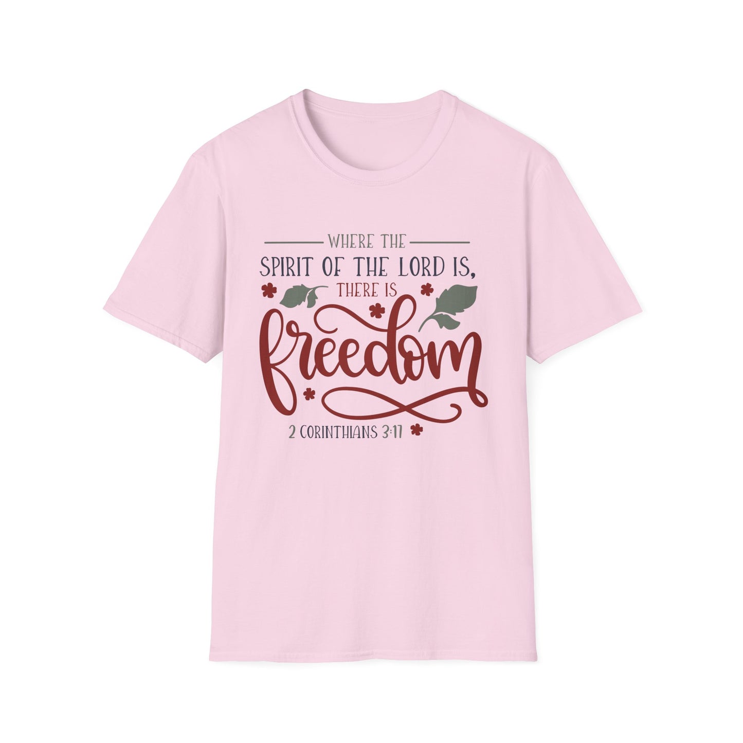 Freedom in the Spirit Tee – 2 Corinthians 3:17 Floral Edition