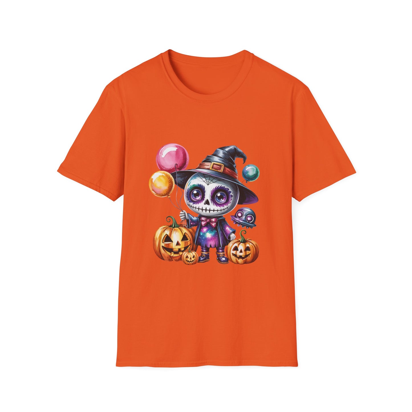 Baby Skeleton Witch Halloween T-Shirt, Spooky Trickster Tee, Sugar Skull Costume Shirt, Halloween Party Top, Day of the Dead Graphic Tee