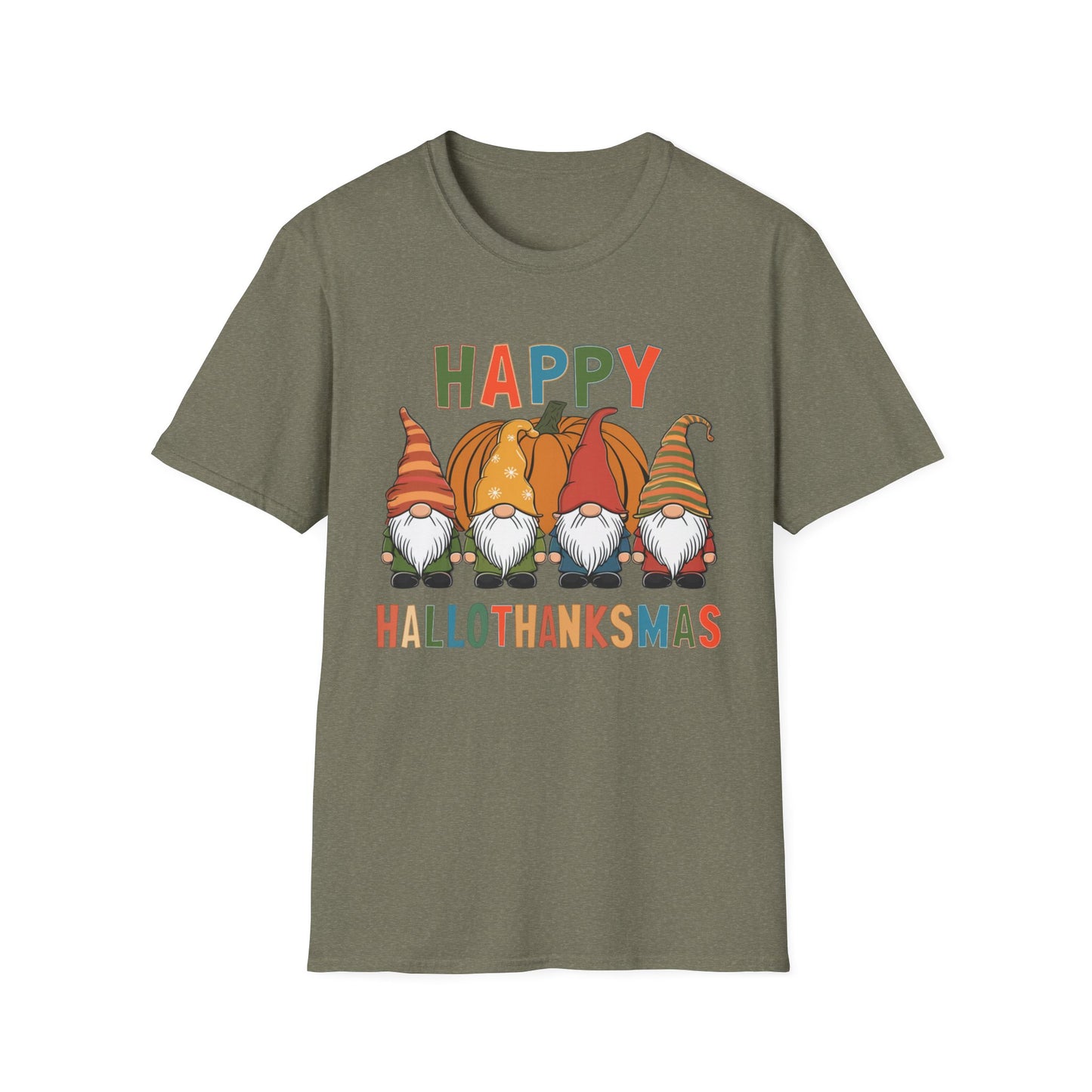 Happy HalloThanksMas – Gnome Squad Edition Short Sleeve Tee