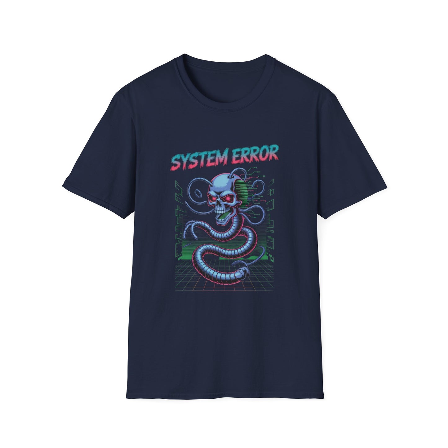 System Error – Cyber Skull Serpent Design