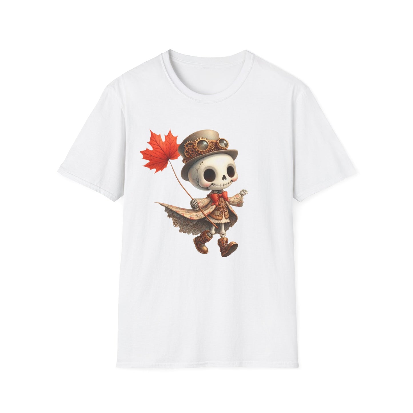 “Leaf Balloon Skeleton” Tee – Steampunk Harvest Edition