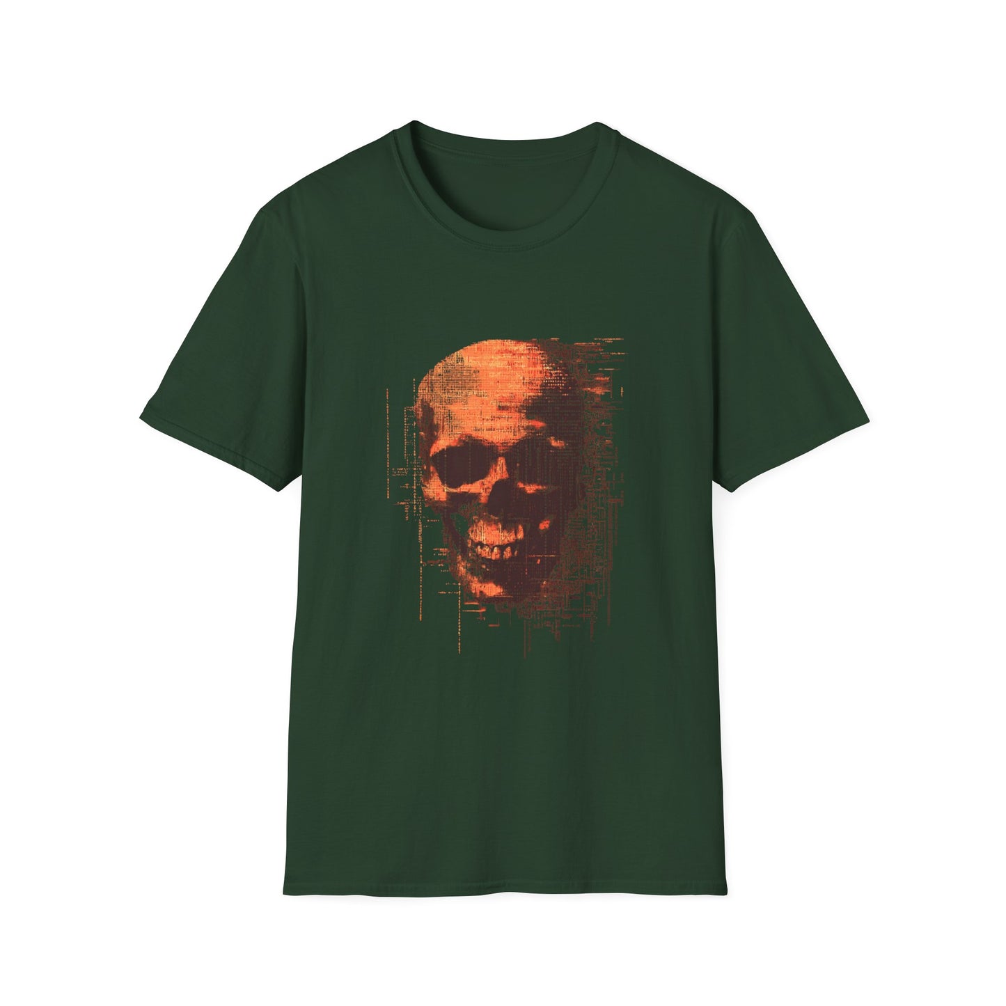 Data Decay – Glitched Skull Pixel Design
