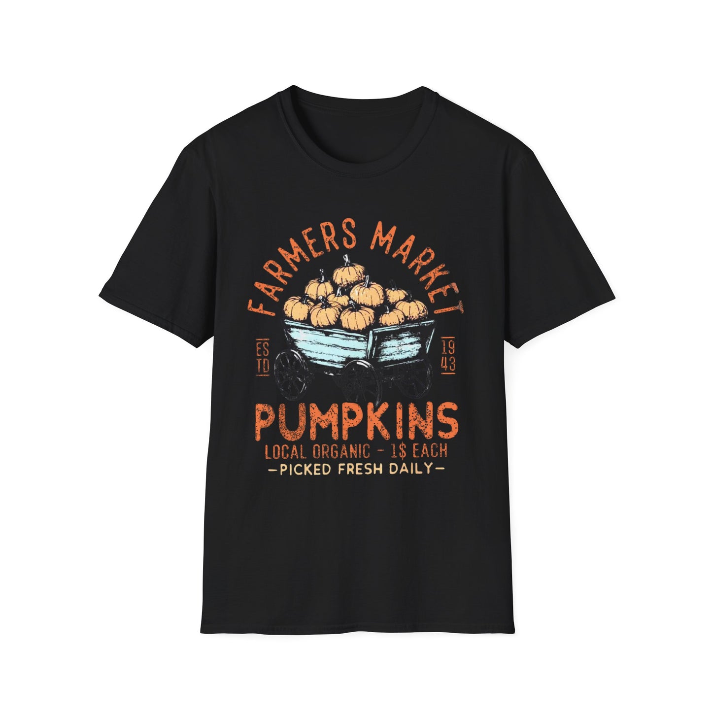 “Farmers Market Pumpkin Cart” Tee – Est. 1943 Edition