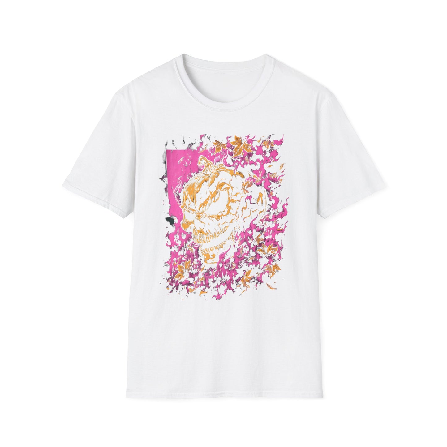 Hellgourd Flaming Skull Halloween Head Tee