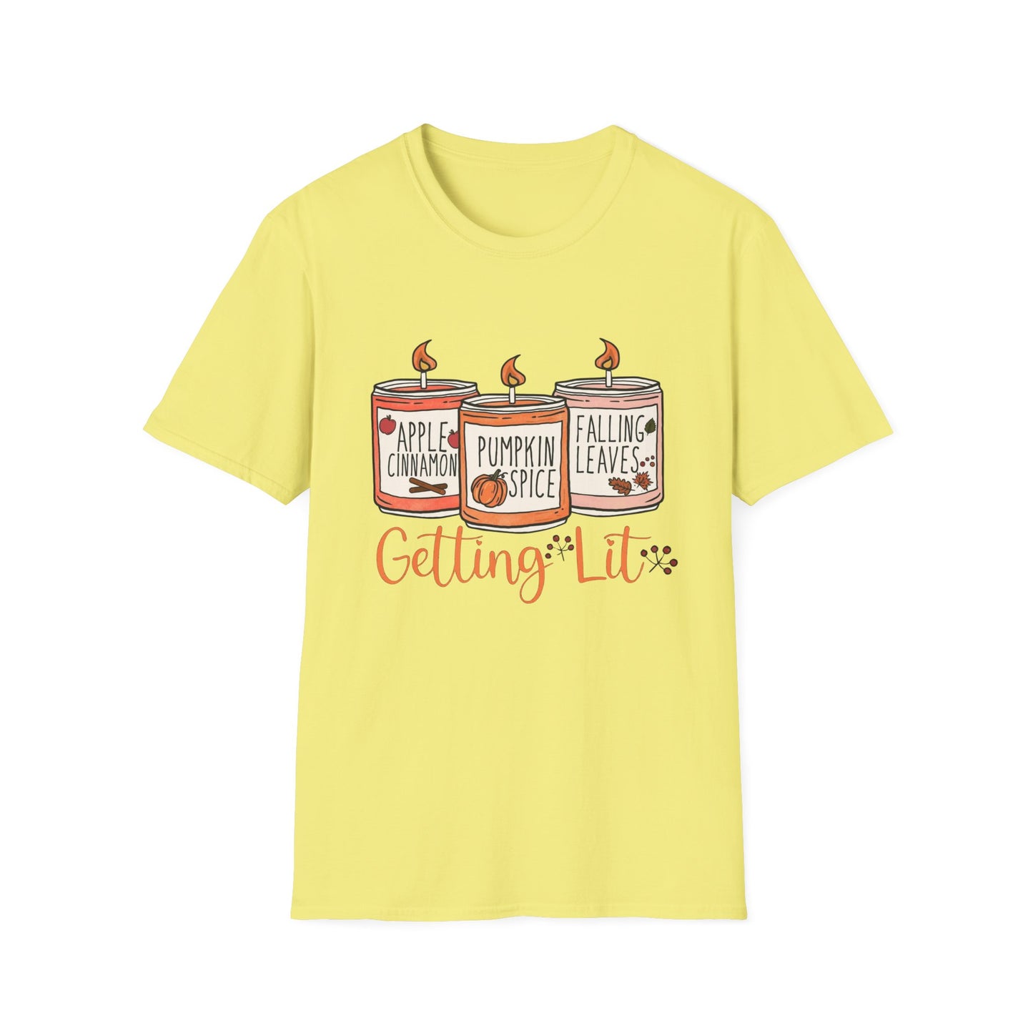“Getting Lit” Tee – Fall Candle Trio Edition