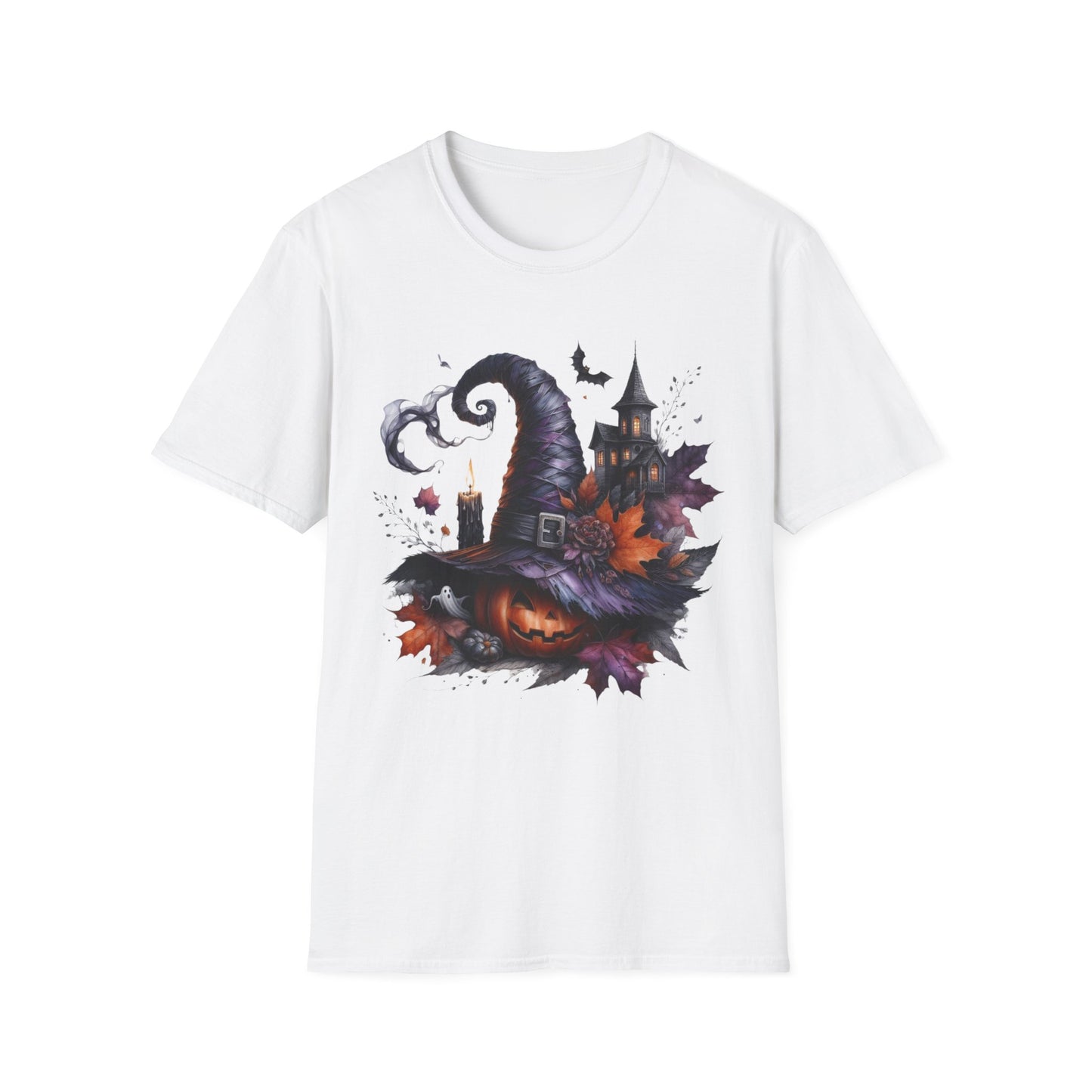 “Haunted Harvest” Tee – Witch Hat & Pumpkin Edition