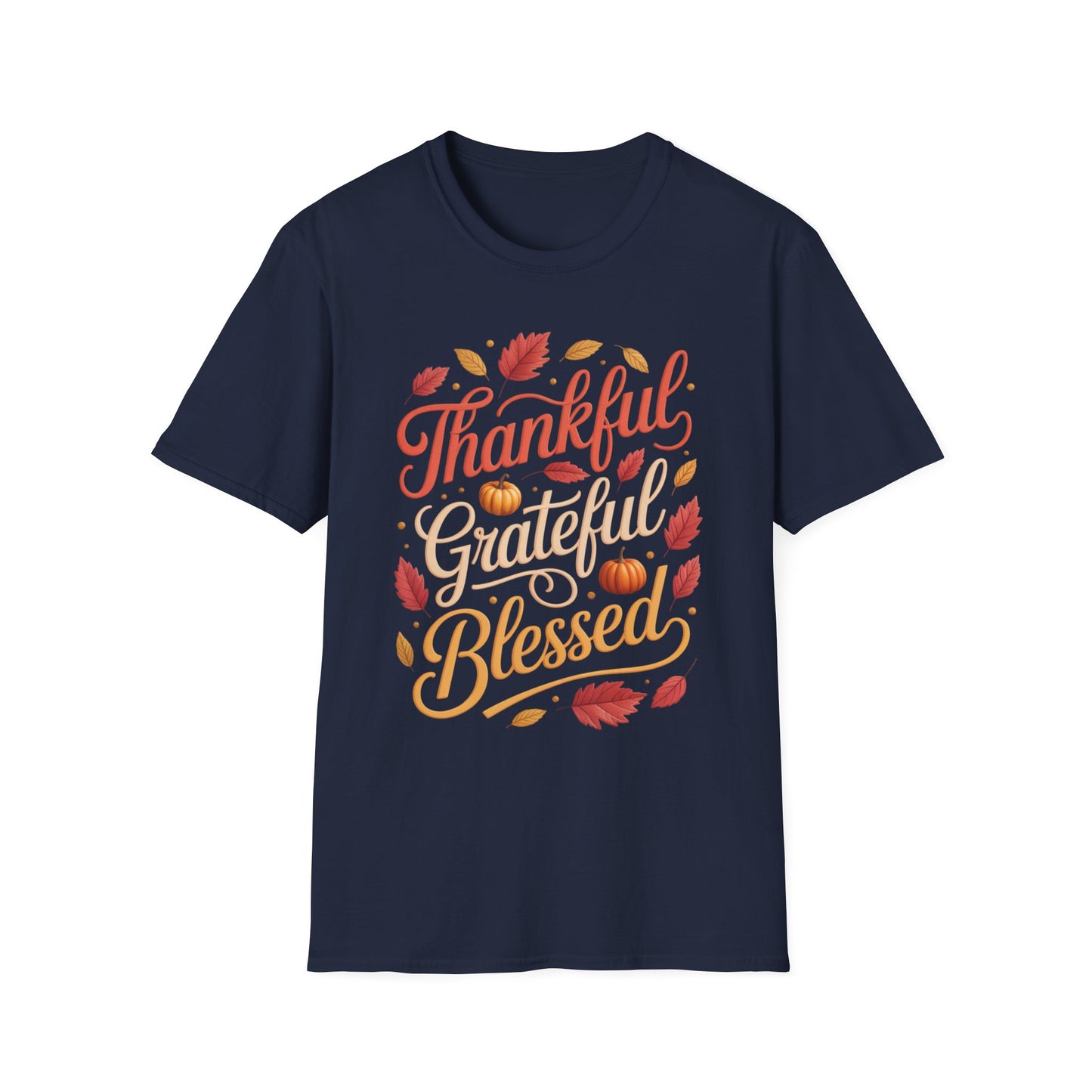Thankful. Grateful. Blessed. Short Sleeve Tee