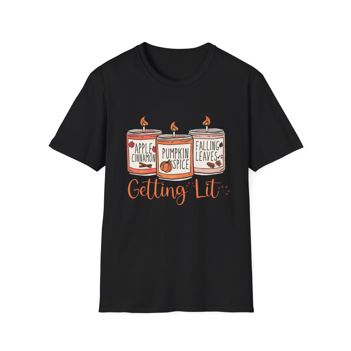 “Getting Lit” Tee – Fall Candle Trio Edition