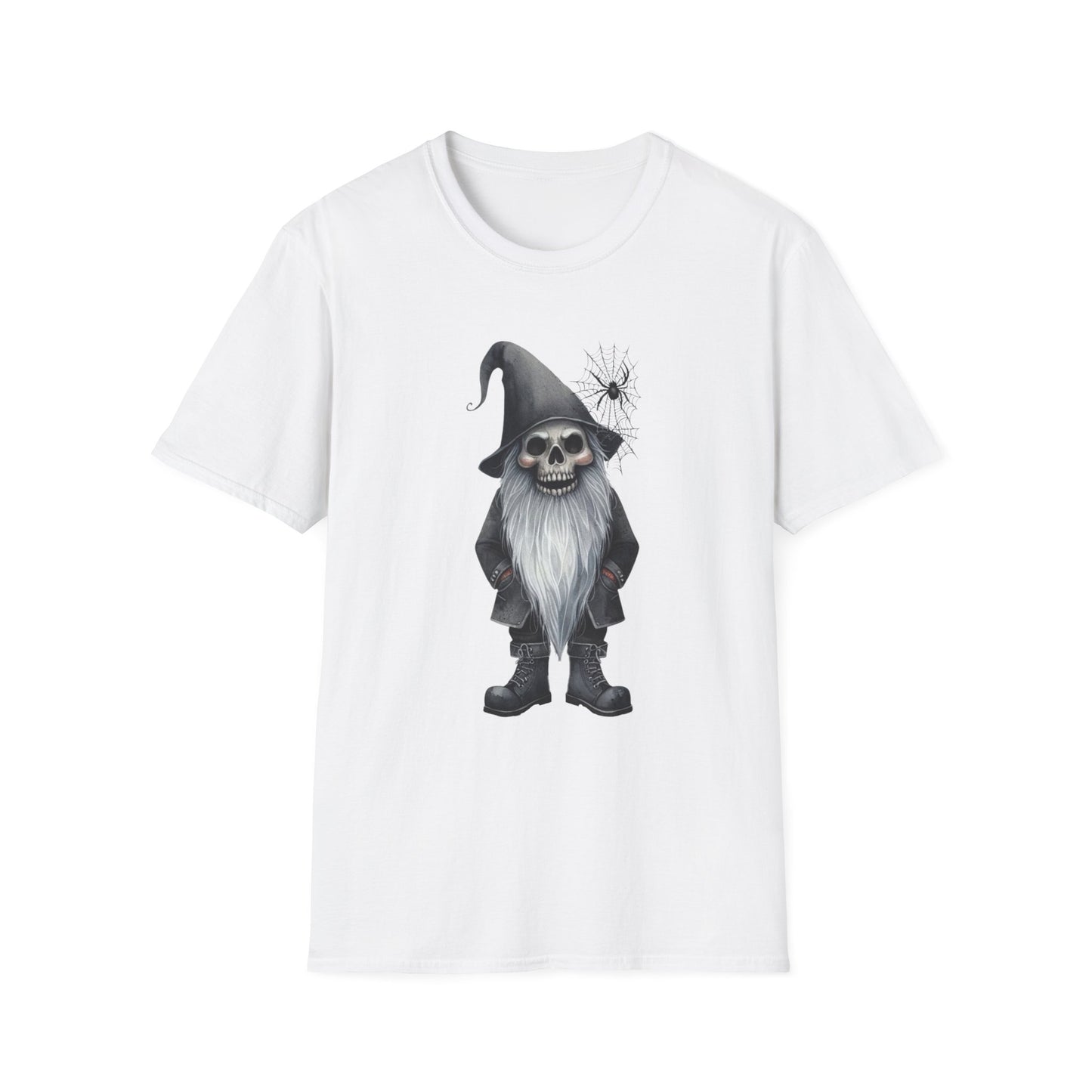 “Grim Gnome” Tee – Webbed Beard & Skull Grin Edition