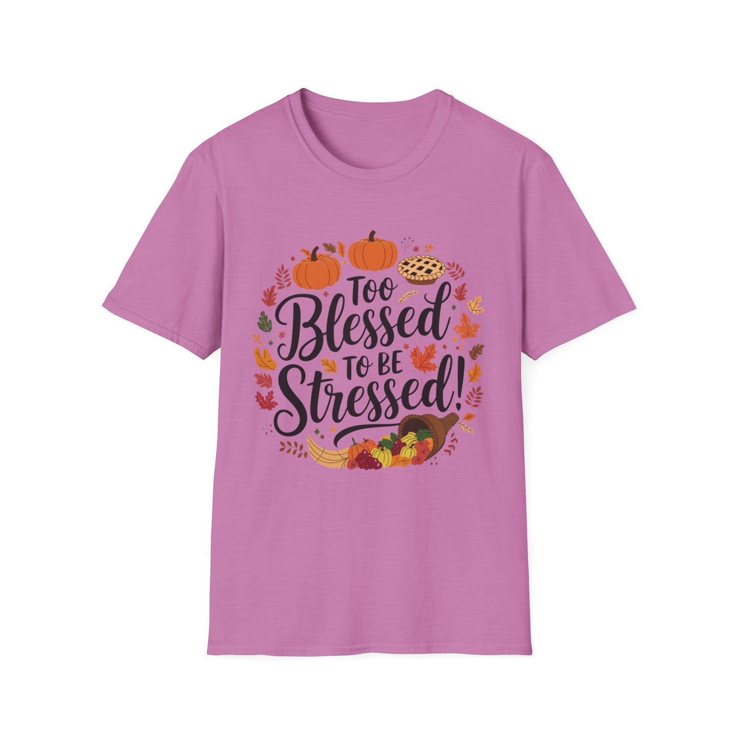 Too Blessed to Be Stressed – Autumn Cornucopia Edition Short Sleeve Tee
