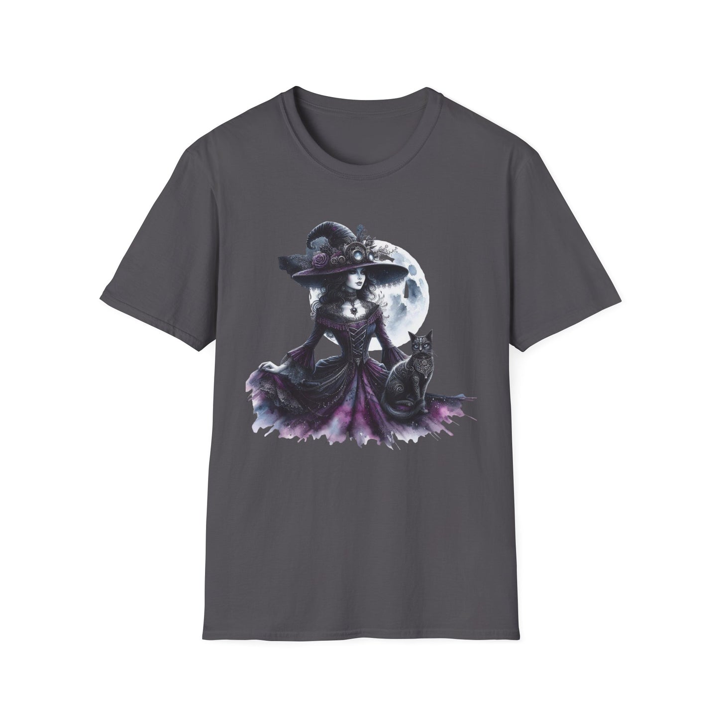 “Moonlit Witch & Cat” Tee – Enchanted Night Edition