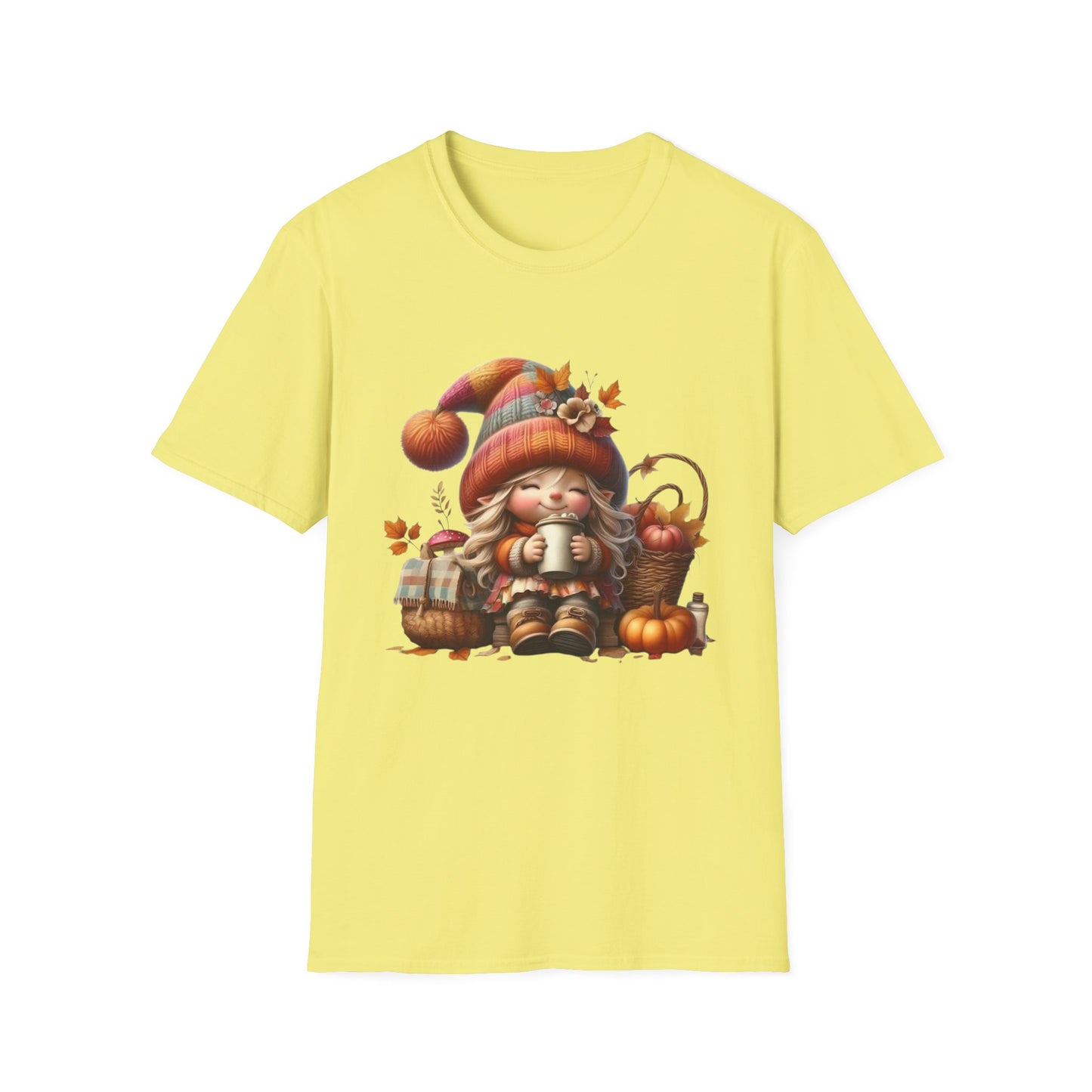 “Cozy Cup Gnome” Tee – Autumn Hearth Edition