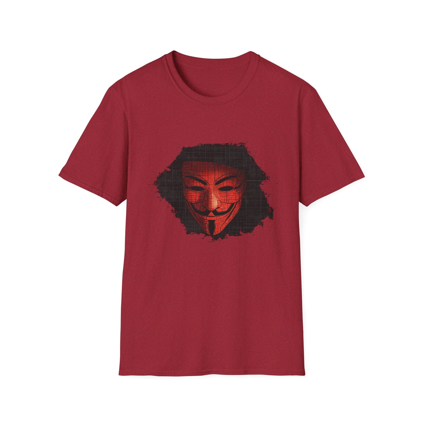 Encrypted Vendetta – Cyber Mask Grid Design