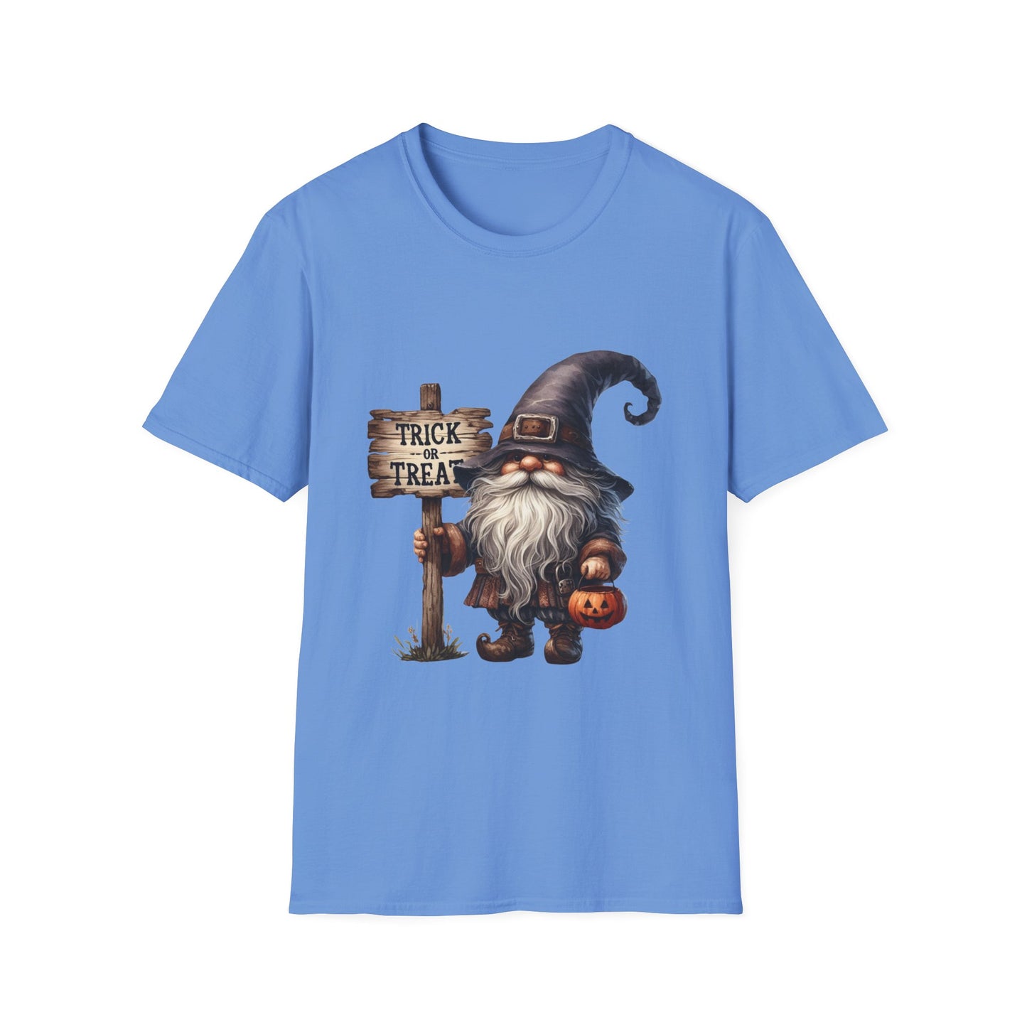 Happy Halloween Gnome Softstyle T-Shirt, Trick or Treat Tee, Spooky Halloween Shirt, Autumn Witch Hat Shirt, Enchanted Brew Top