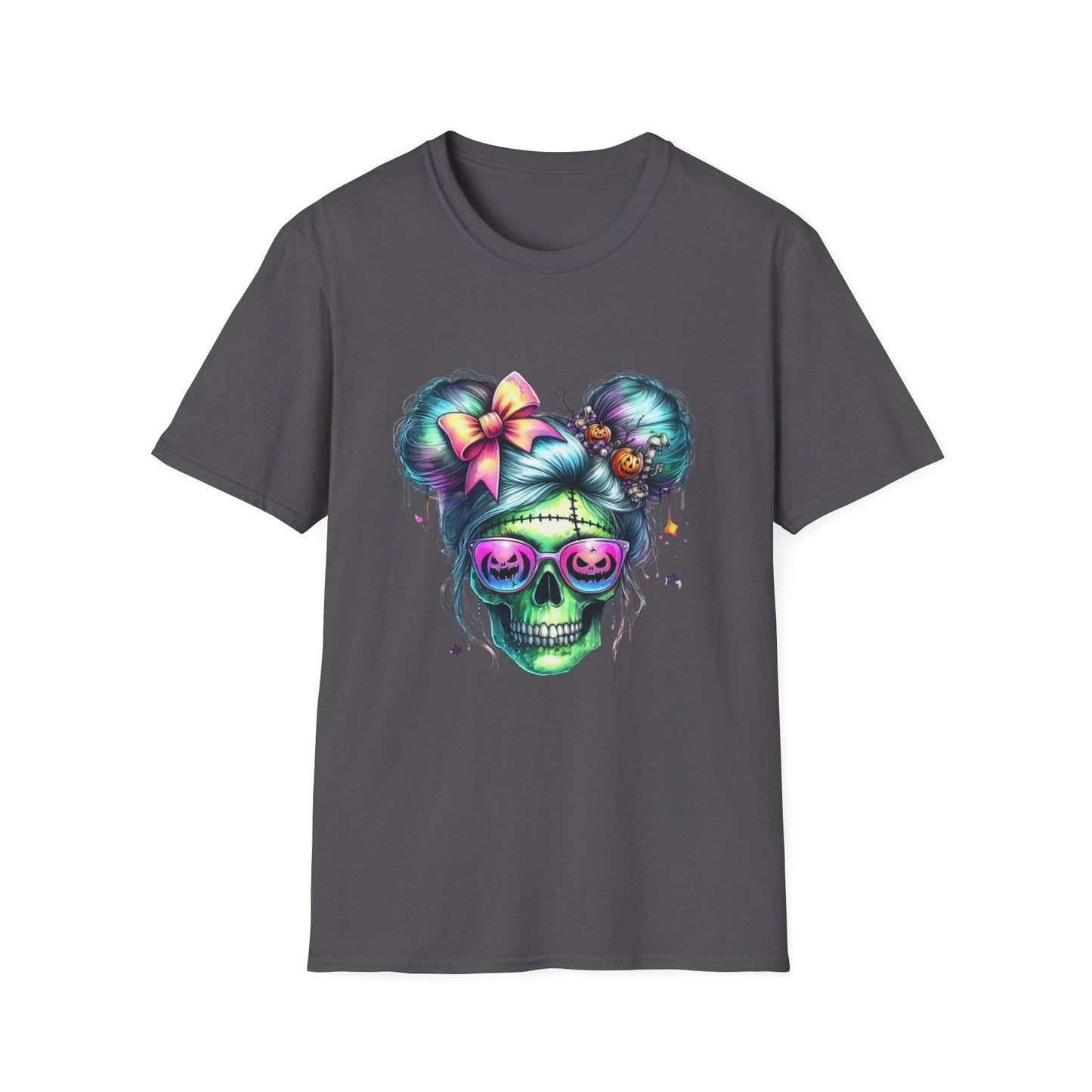Skull and Swagger Halloween T-Shirt, Spooky Trickster Tee, Sugar Skull Costume Shirt, Halloween Party Top, Woman Skull Power