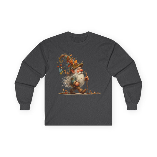 “Forest Walker Gnome” Long Sleeve Tee – Woodland Lore Edition