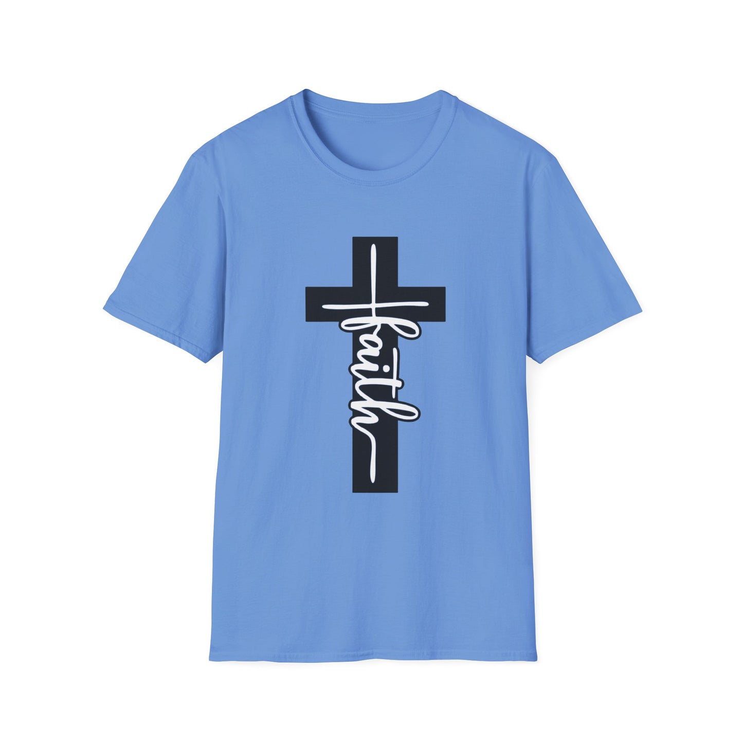 Faith Tee – Vertical Cross Script Edition