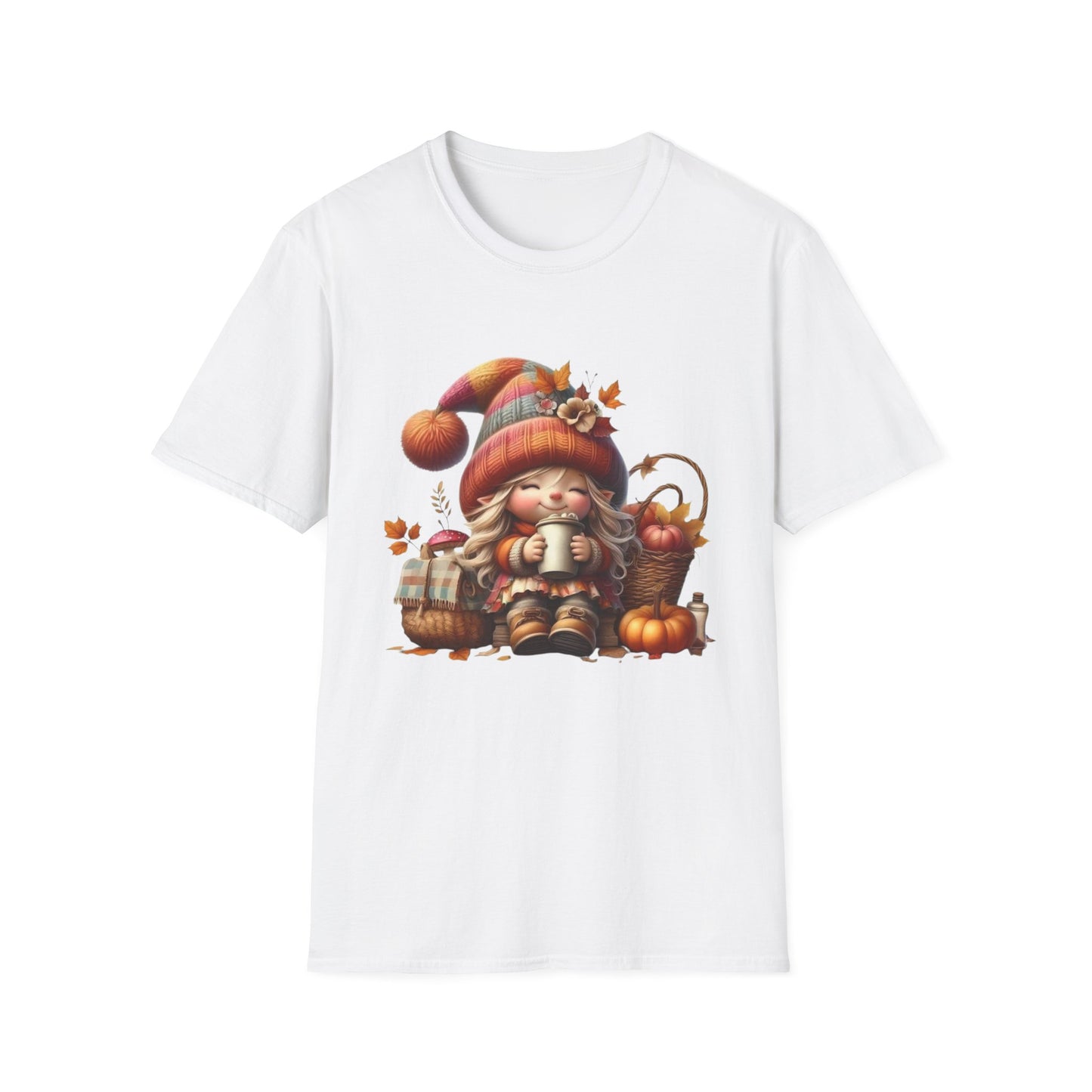 “Cozy Cup Gnome” Tee – Autumn Hearth Edition