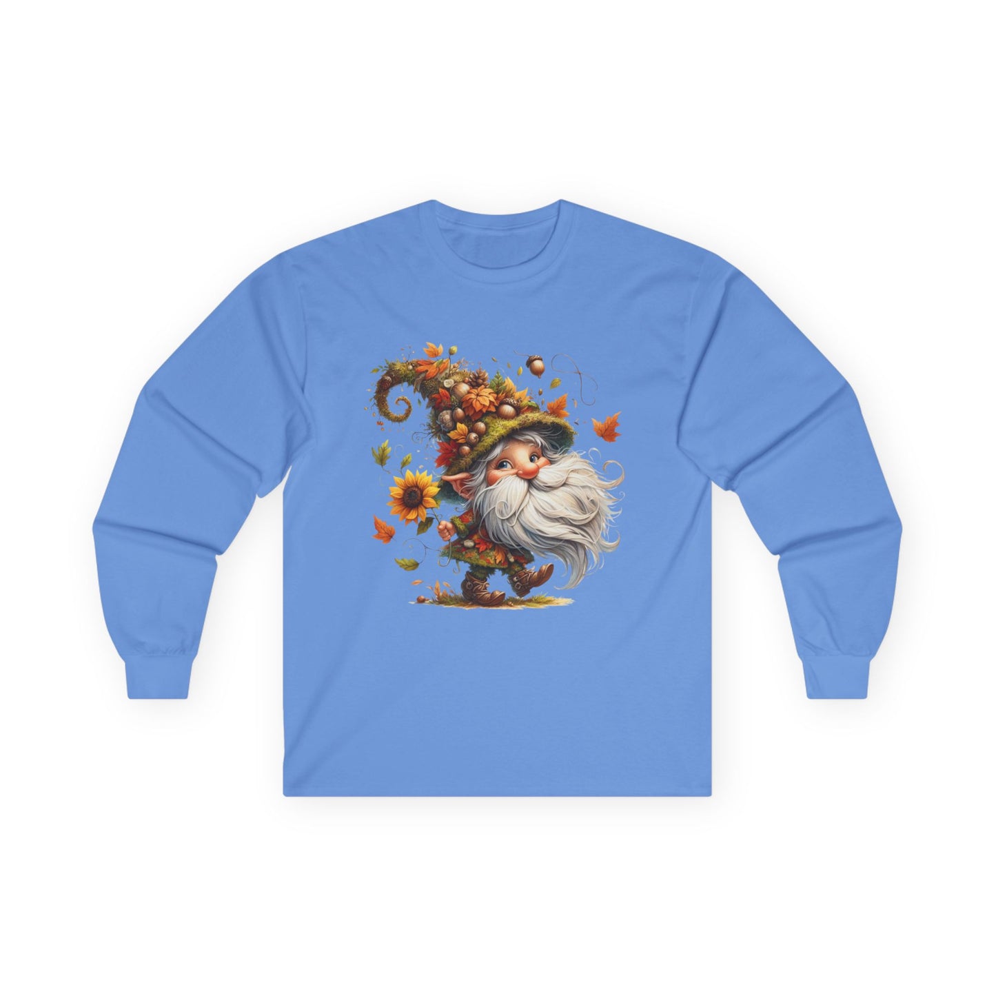 “Dancing Gnome” Long Sleeve Tee – Sunflower Harvest Edition
