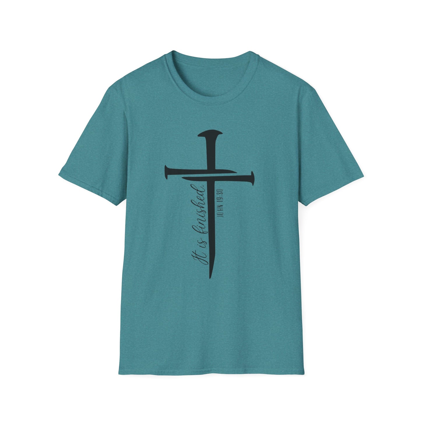 It Is Finished Tee – John 19:30 Nail Cross Edition