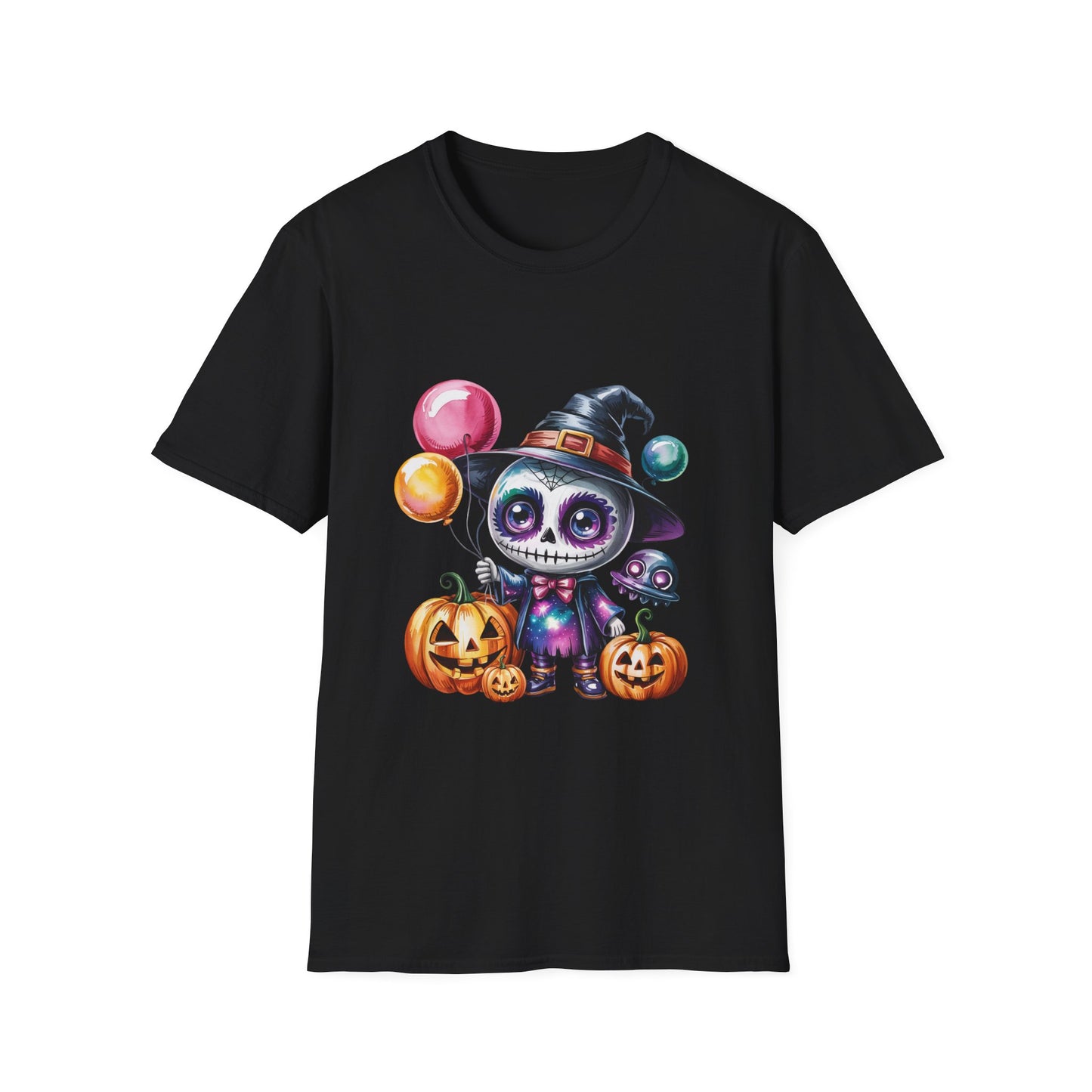 Baby Skeleton Witch Halloween T-Shirt, Spooky Trickster Tee, Sugar Skull Costume Shirt, Halloween Party Top, Day of the Dead Graphic Tee