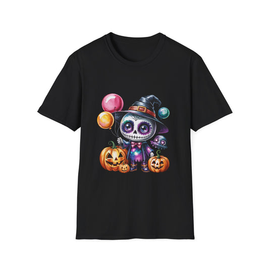 Baby Skeleton Witch Halloween T-Shirt, Spooky Trickster Tee, Sugar Skull Costume Shirt, Halloween Party Top, Day of the Dead Graphic Tee