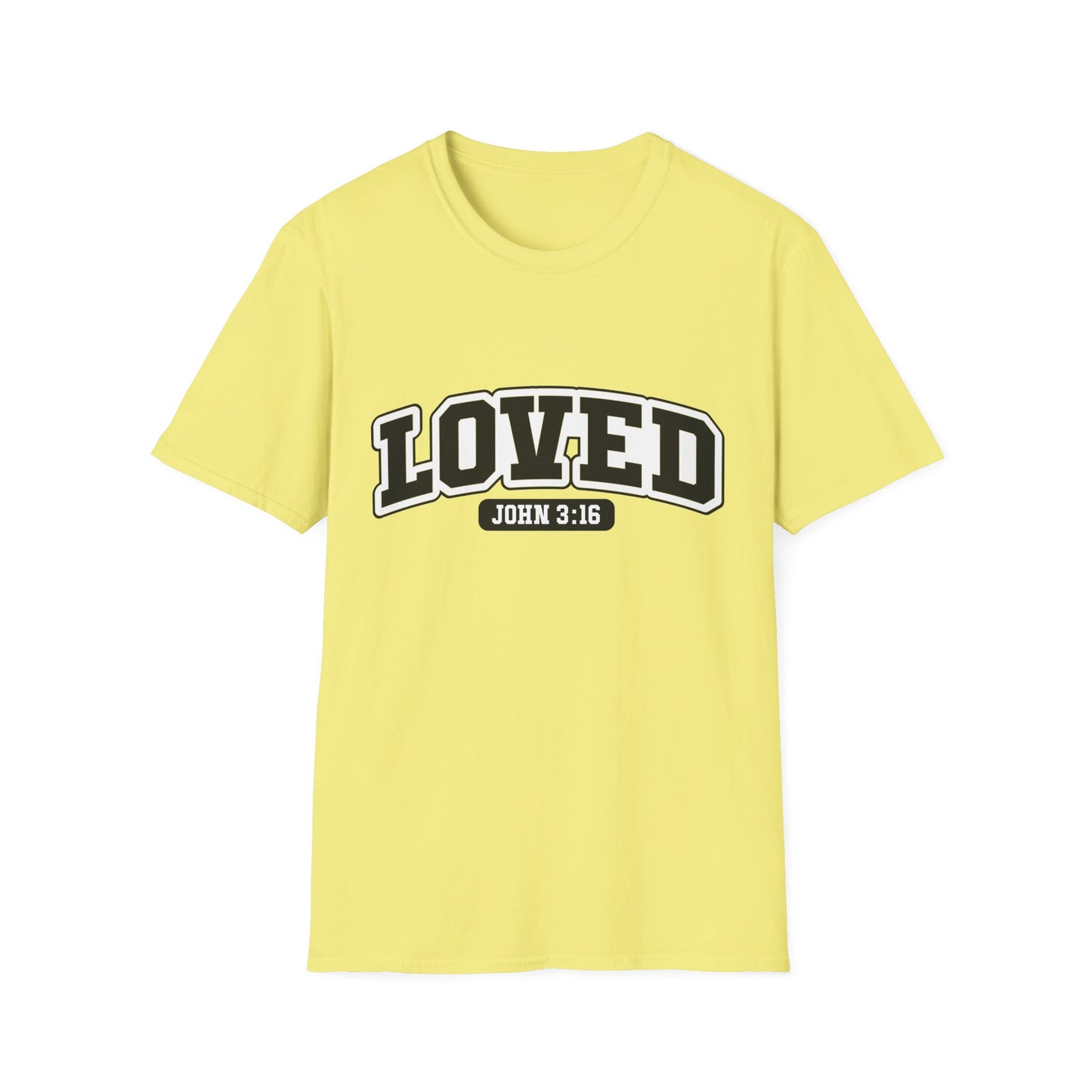 LOVED Tee – John 3:16 Collegiate Edition
