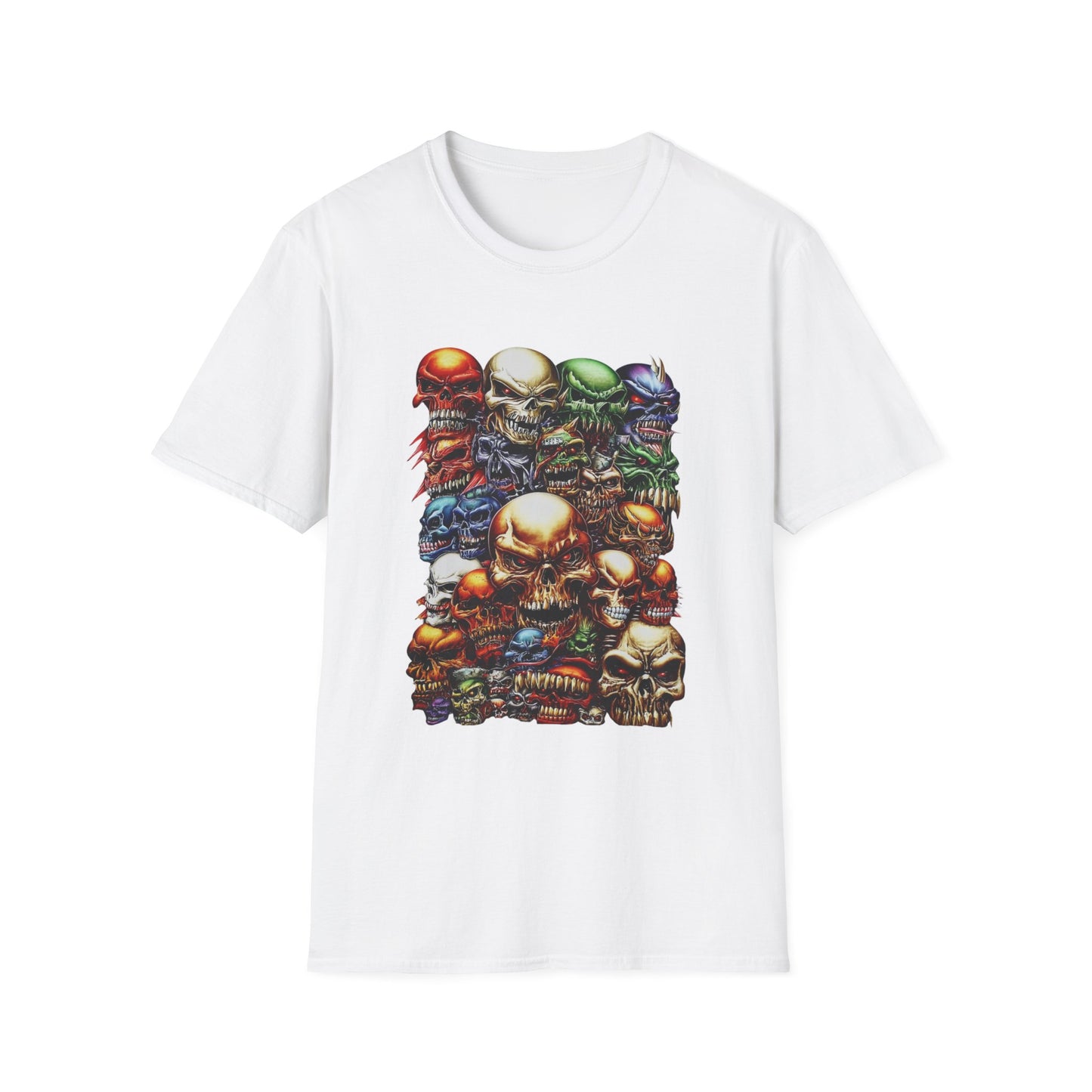 Skull Riot Abstract Skulls Halloween Tee