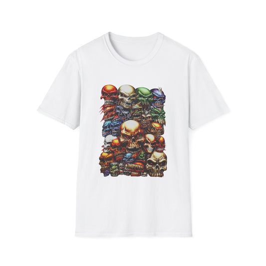 Skull Riot Abstract Skulls Halloween Tee