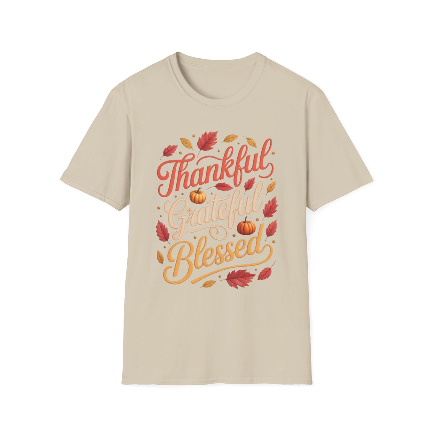 Thankful. Grateful. Blessed. Short Sleeve Tee
