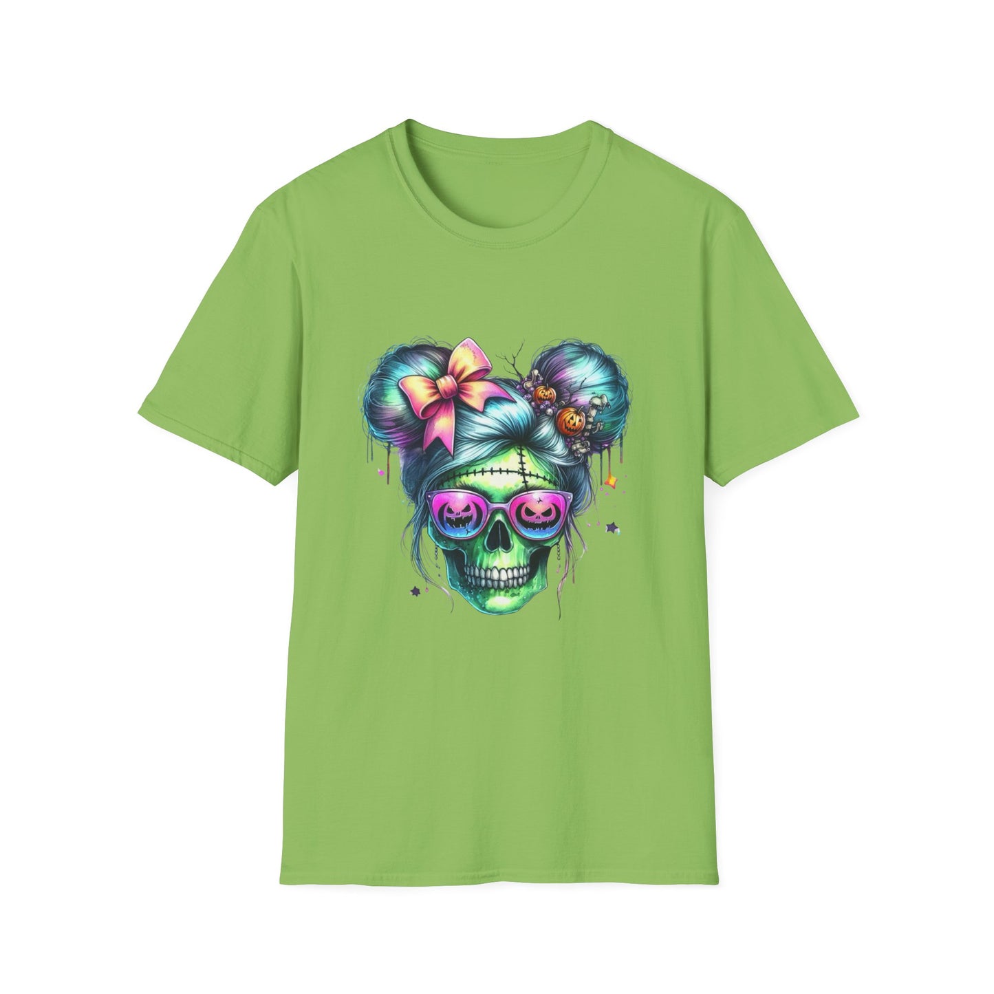 Skull and Swagger Halloween T-Shirt, Spooky Trickster Tee, Sugar Skull Costume Shirt, Halloween Party Top, Woman Skull Power