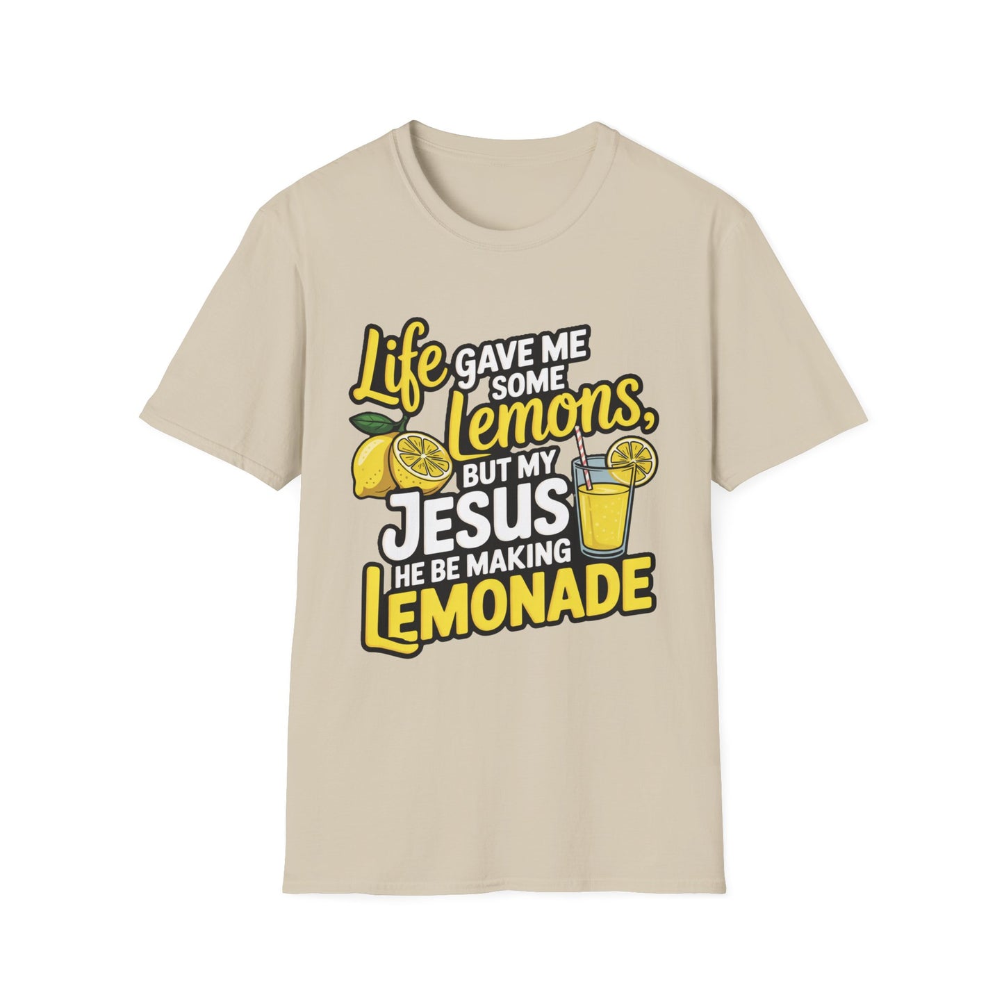 Life Gave Me Lemons, But My Jesus Made Lemonade – Faith-Fueled Graphic T-Shirt