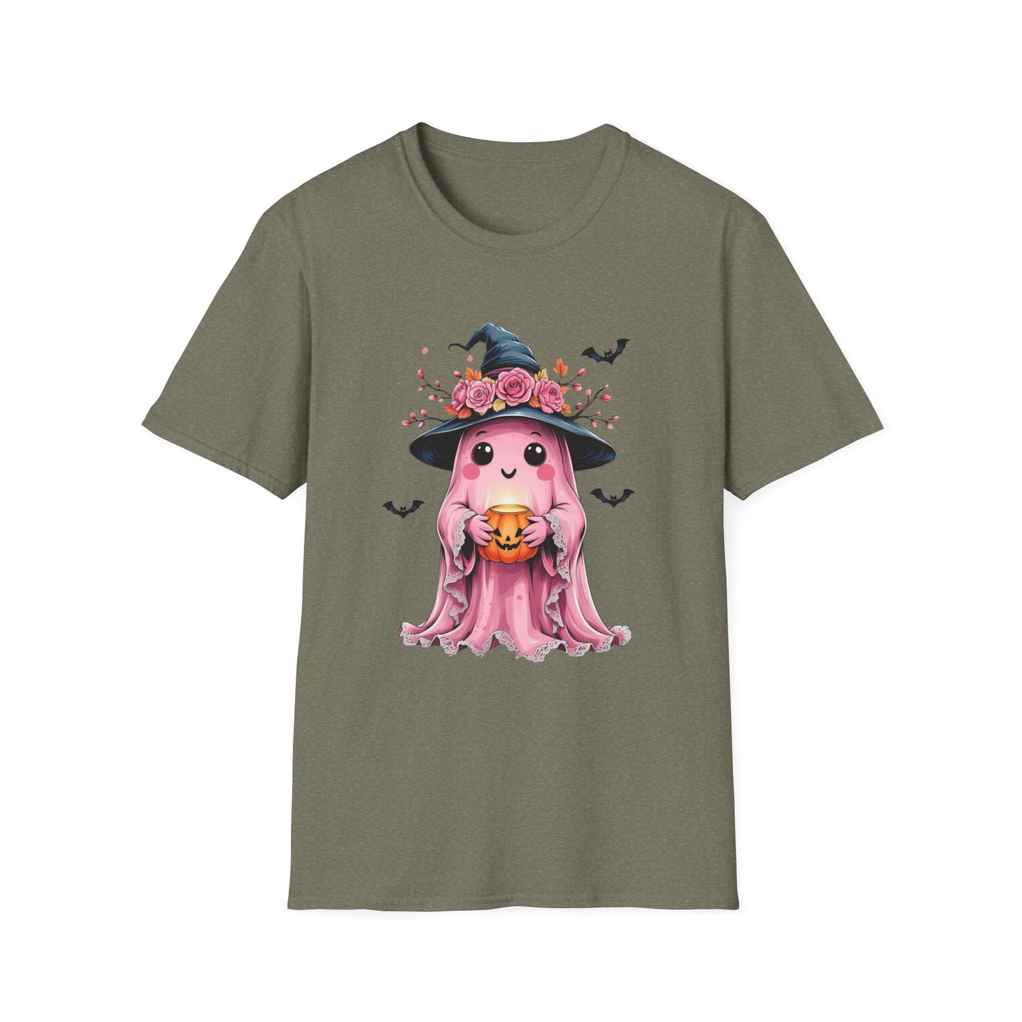 “Ghost & Pumpkin” Tee – Floral Witch Hat Edition