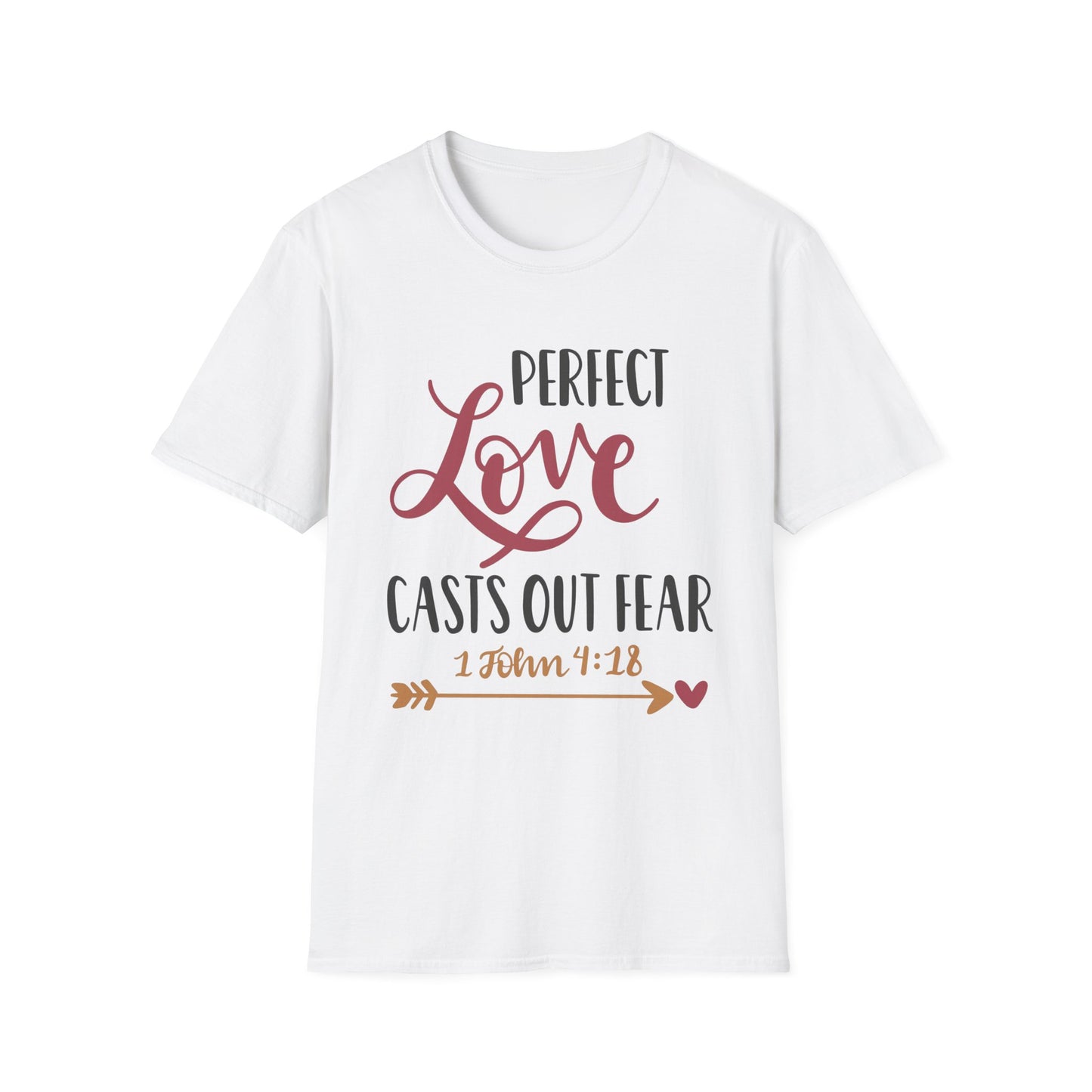 Perfect Love Casts Out Fear Tee – 1 John 4:18 Gracewear