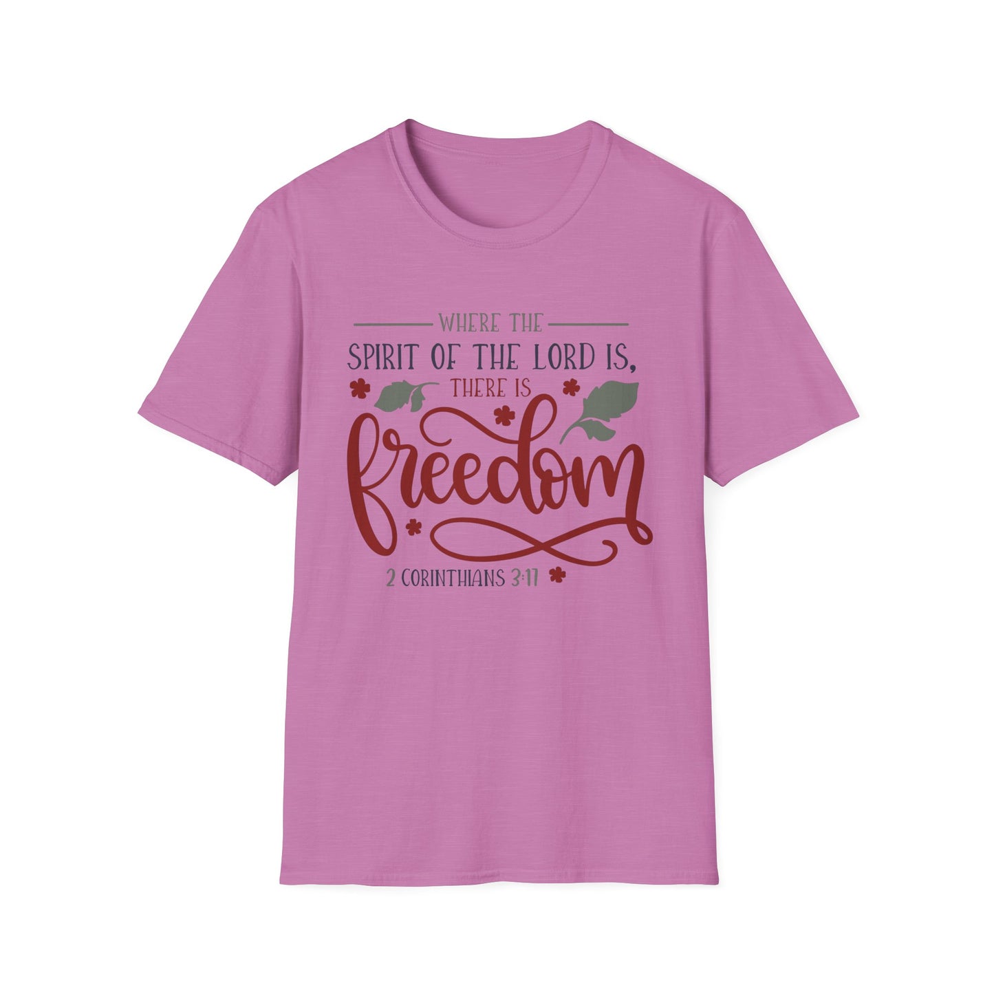 Freedom in the Spirit Tee – 2 Corinthians 3:17 Floral Edition