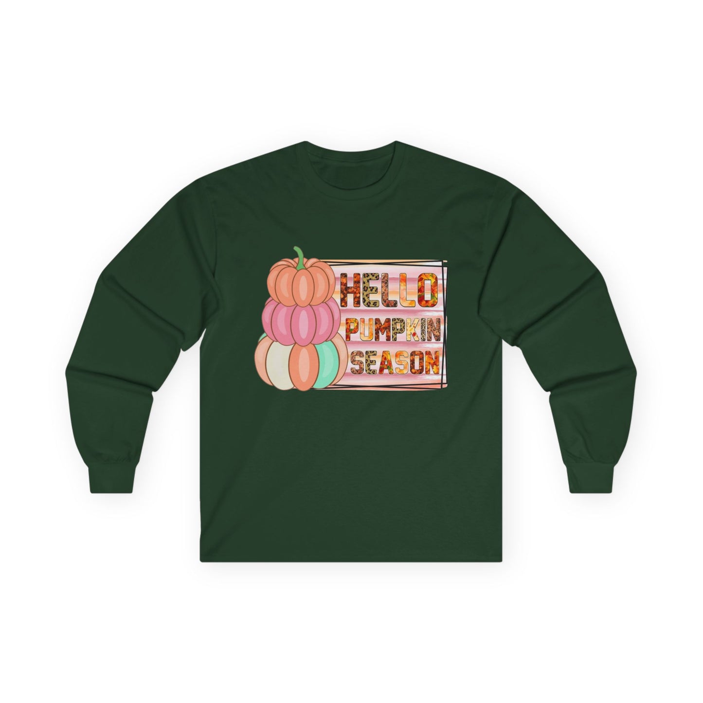 “Hello Pumpkin Season” Long Sleeve Tee – Pastel Stack Edition
