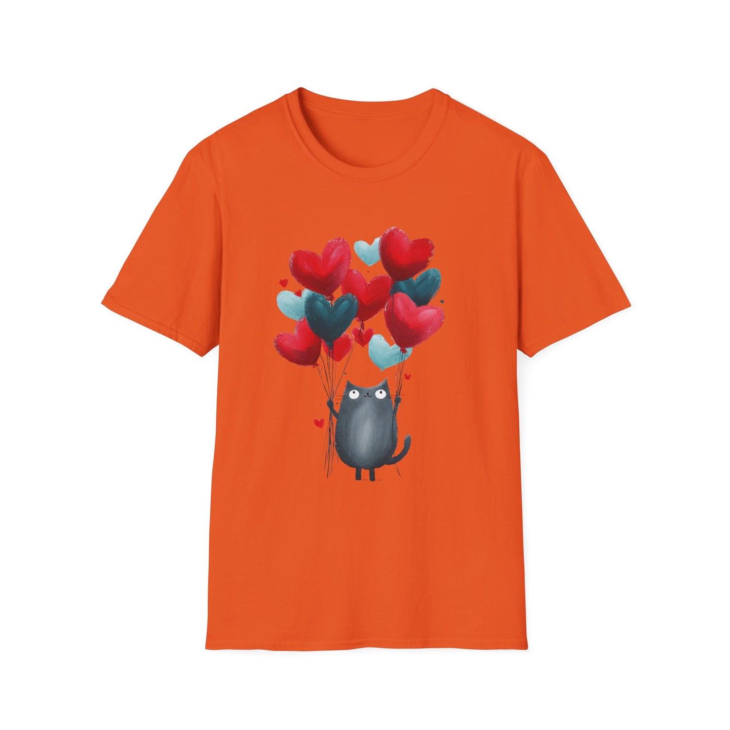 Balloon Buddy – Whimsical Cat Love Tee