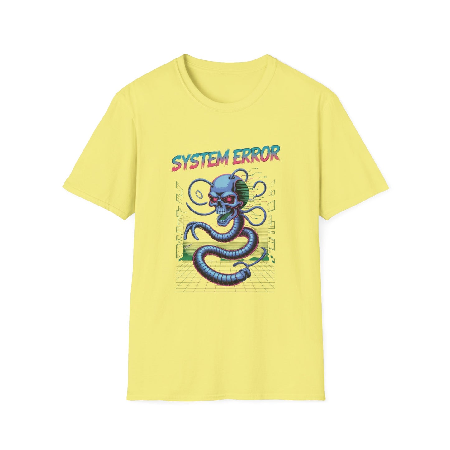 System Error – Cyber Skull Serpent Design