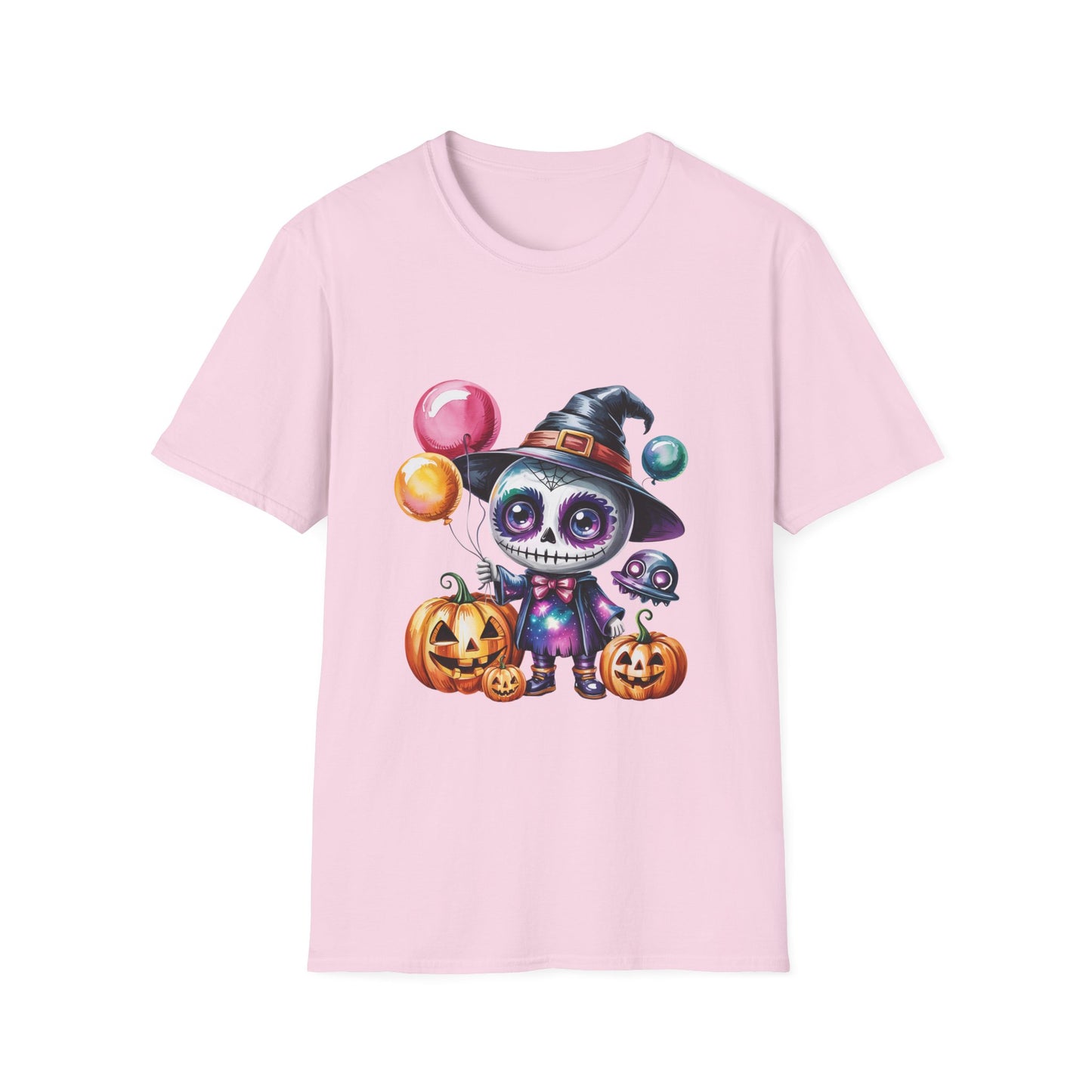 Baby Skeleton Witch Halloween T-Shirt, Spooky Trickster Tee, Sugar Skull Costume Shirt, Halloween Party Top, Day of the Dead Graphic Tee