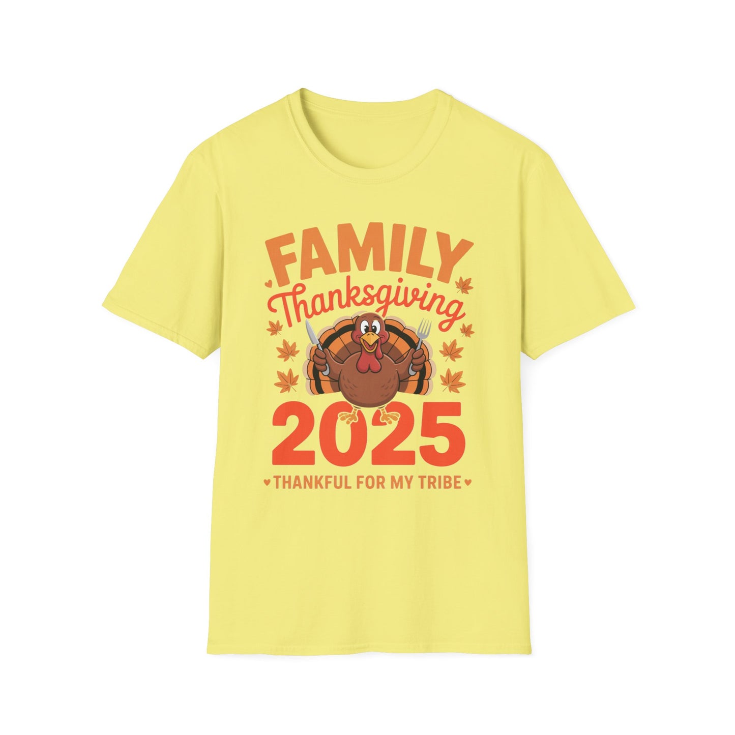 Thankful for My Tribe – Family Thanksgiving 2025 Short Sleeve Tee