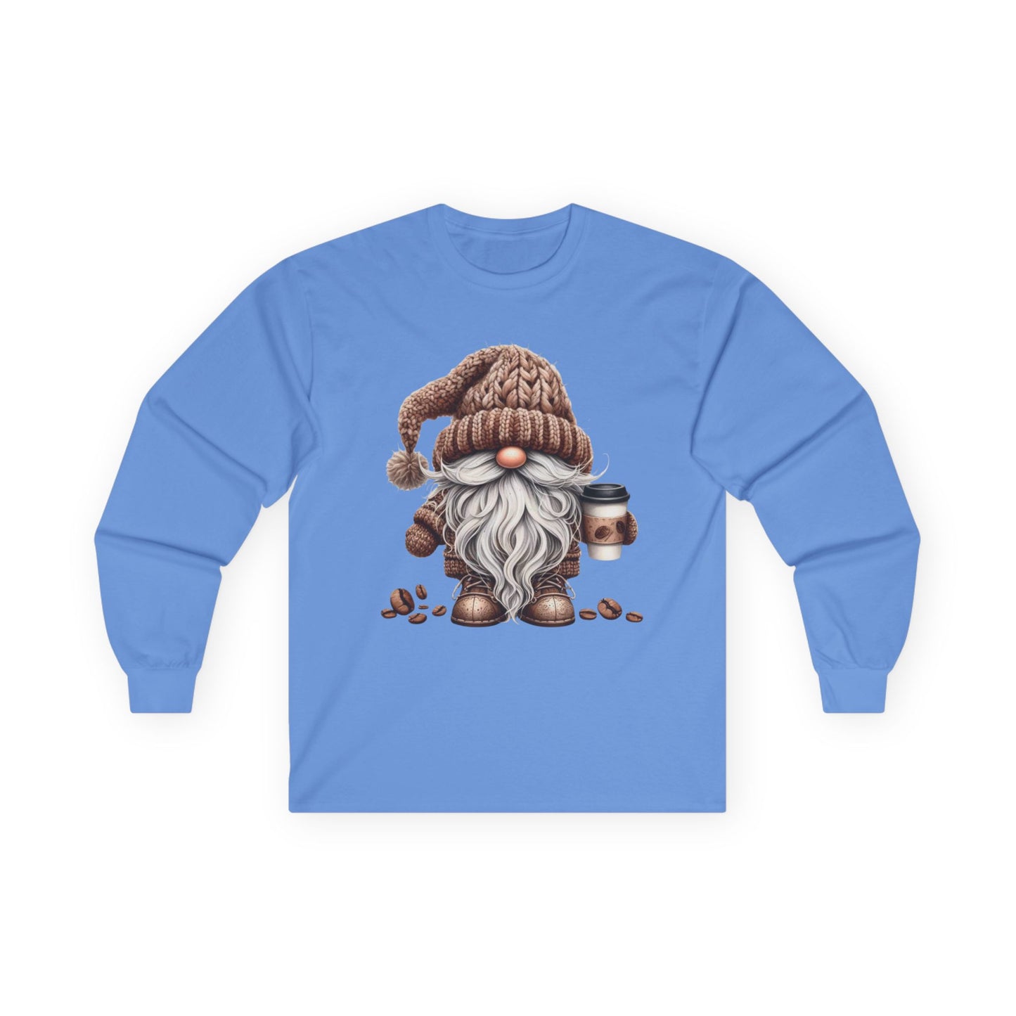 “Coffee Gnome” Long Sleeve Tee – Brewed & Bearded Edition