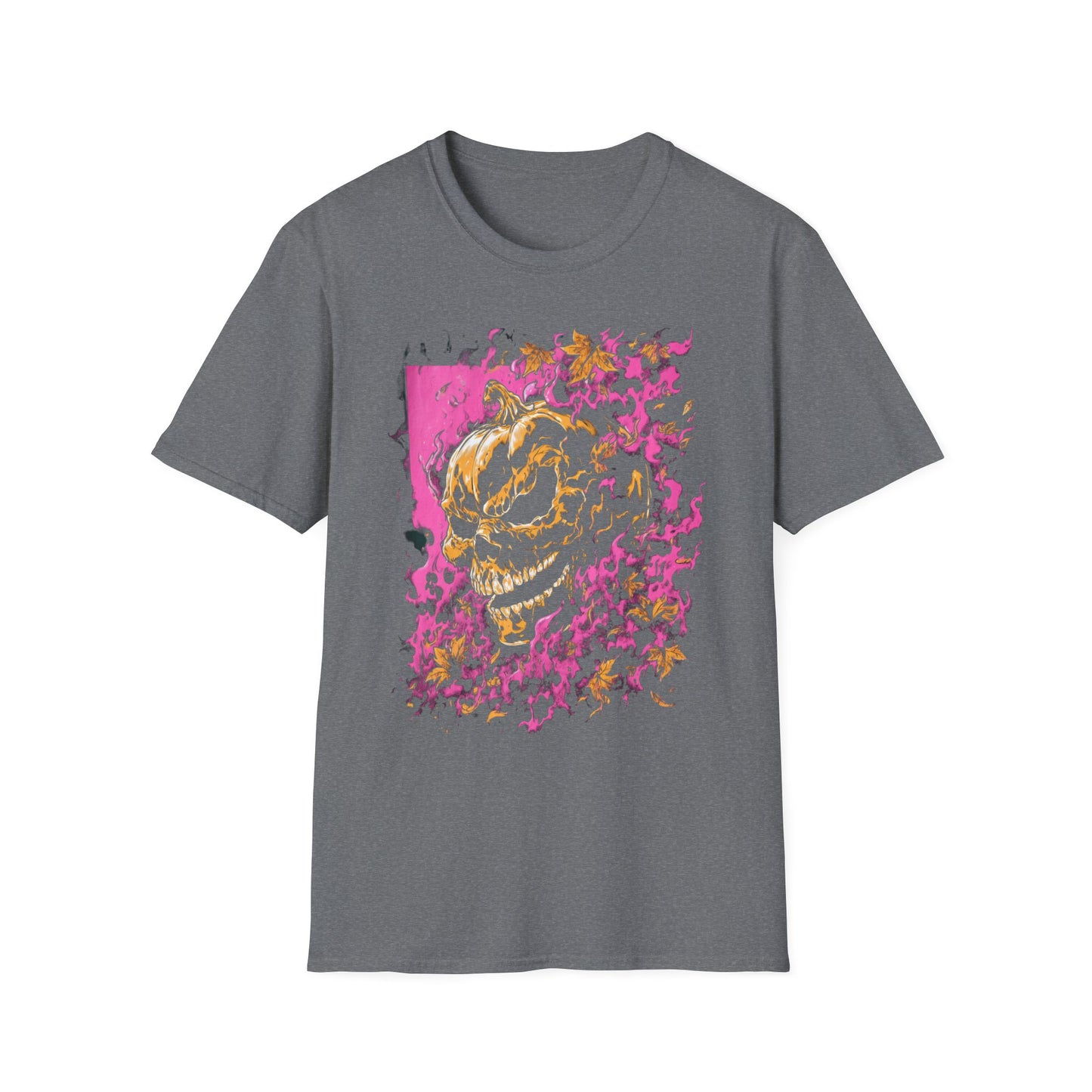 Hellgourd Flaming Skull Halloween Head Tee