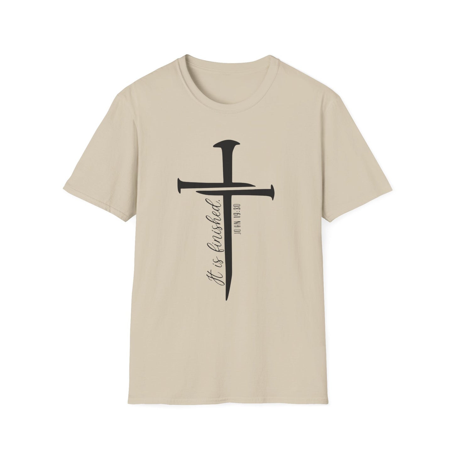 It Is Finished Tee – John 19:30 Nail Cross Edition
