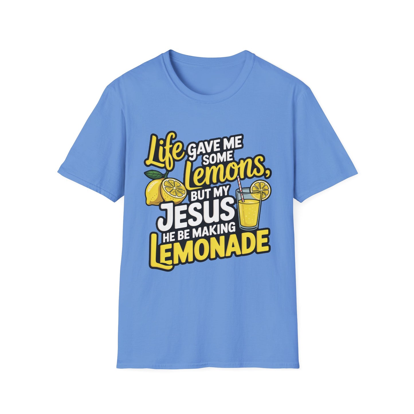 Life Gave Me Lemons, But My Jesus Made Lemonade – Faith-Fueled Graphic T-Shirt